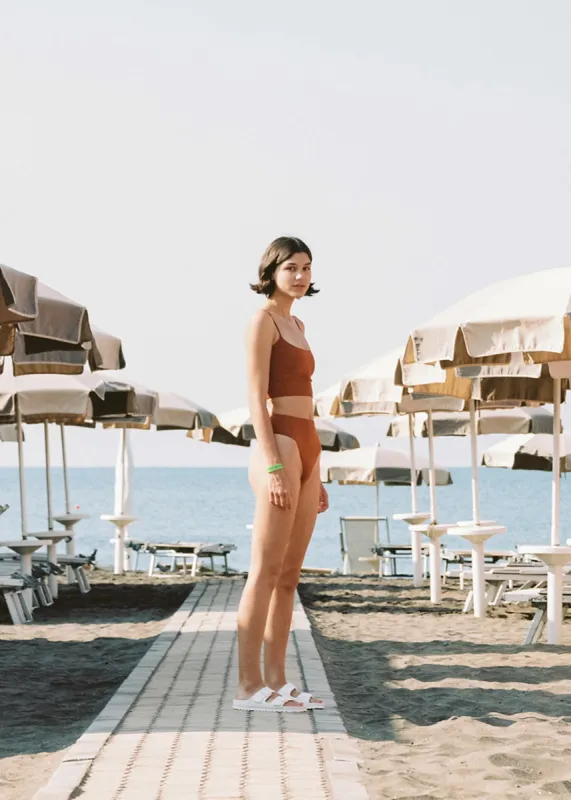 Lido Trentasette Swimsuit - Terracotta sold by Frankie Shop