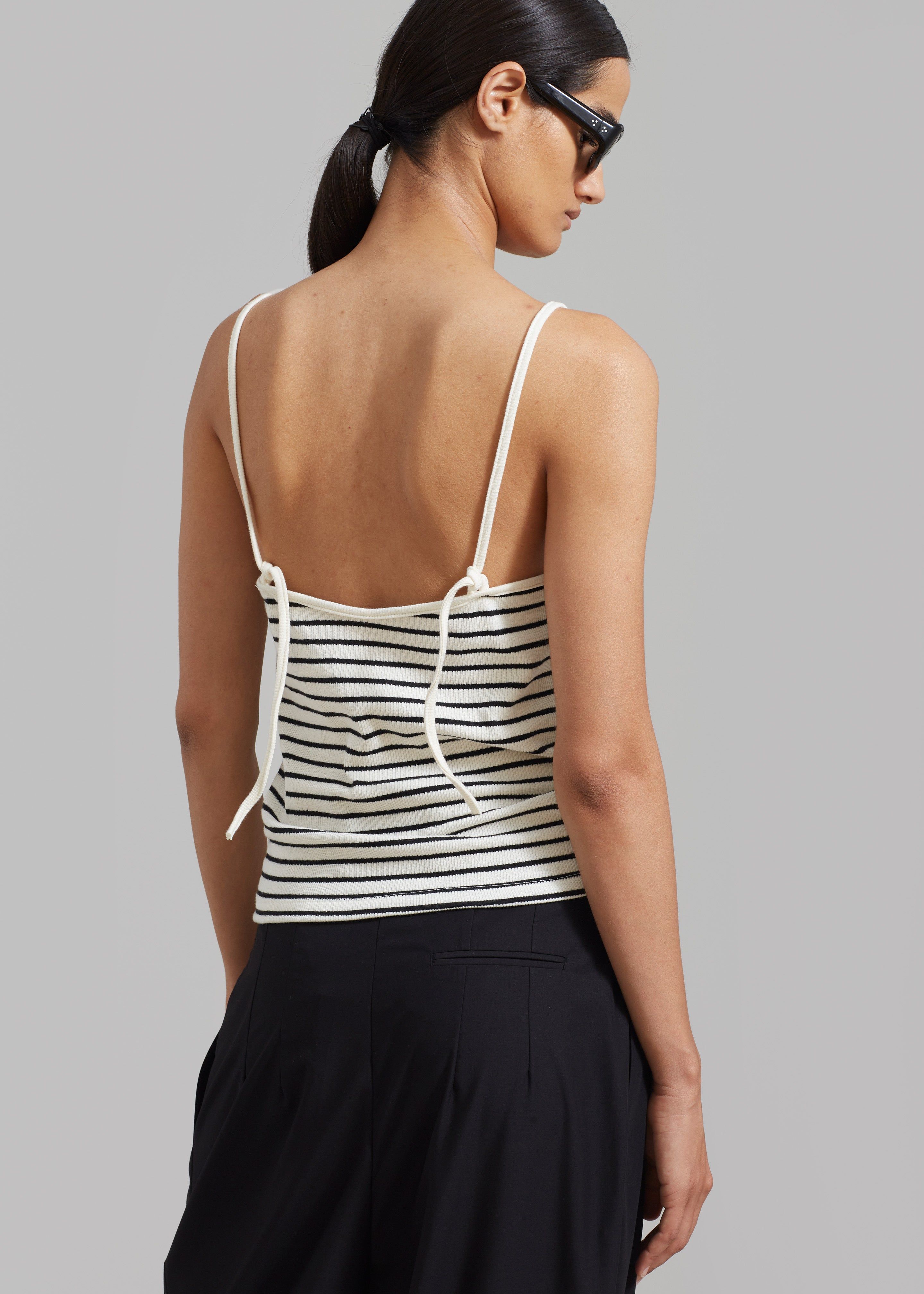Maggie Sleeveless Top - White/Black Stripe sold by Frankie Shop product image thumbnail 2