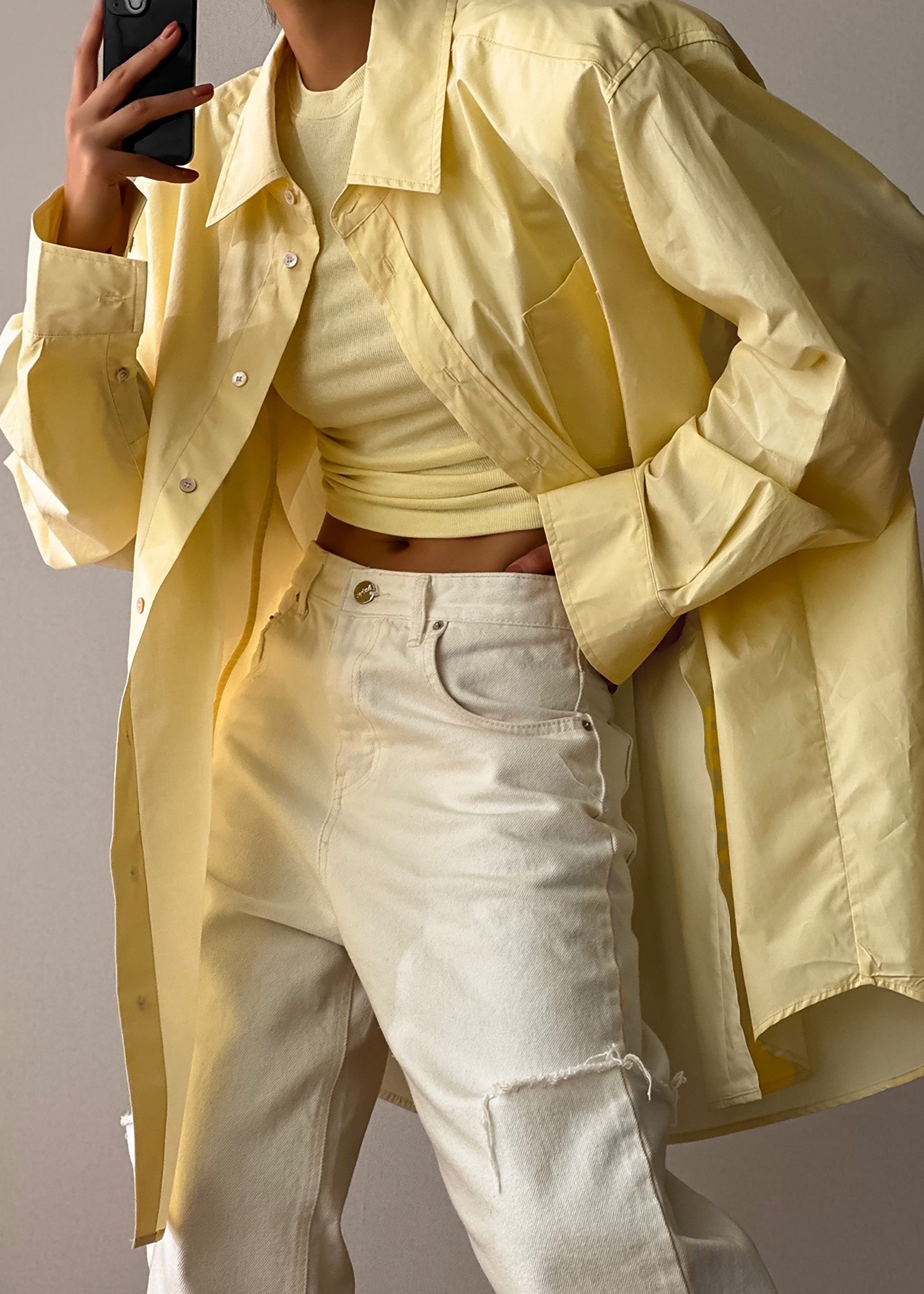 Panama Oversized Shirt - Lemon sold by Frankie Shop product image thumbnail 7