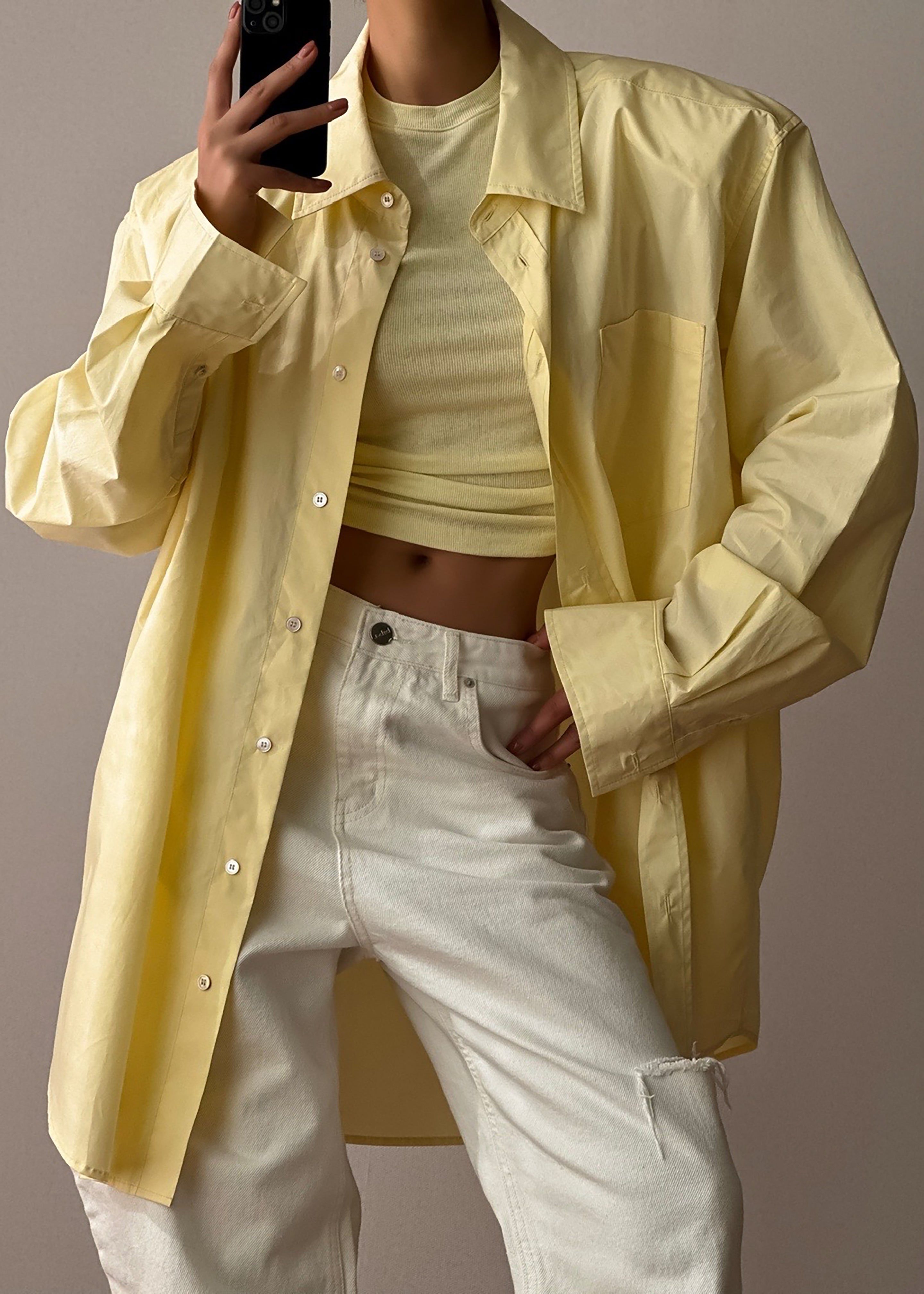 Panama Oversized Shirt - Lemon sold by Frankie Shop product image thumbnail 2