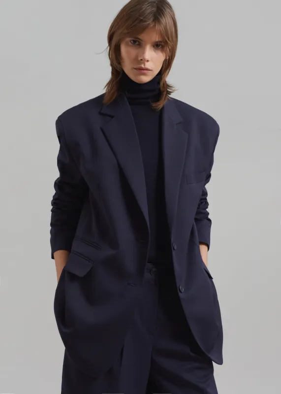 Wilma Blazer - Navy sold by Frankie Shop