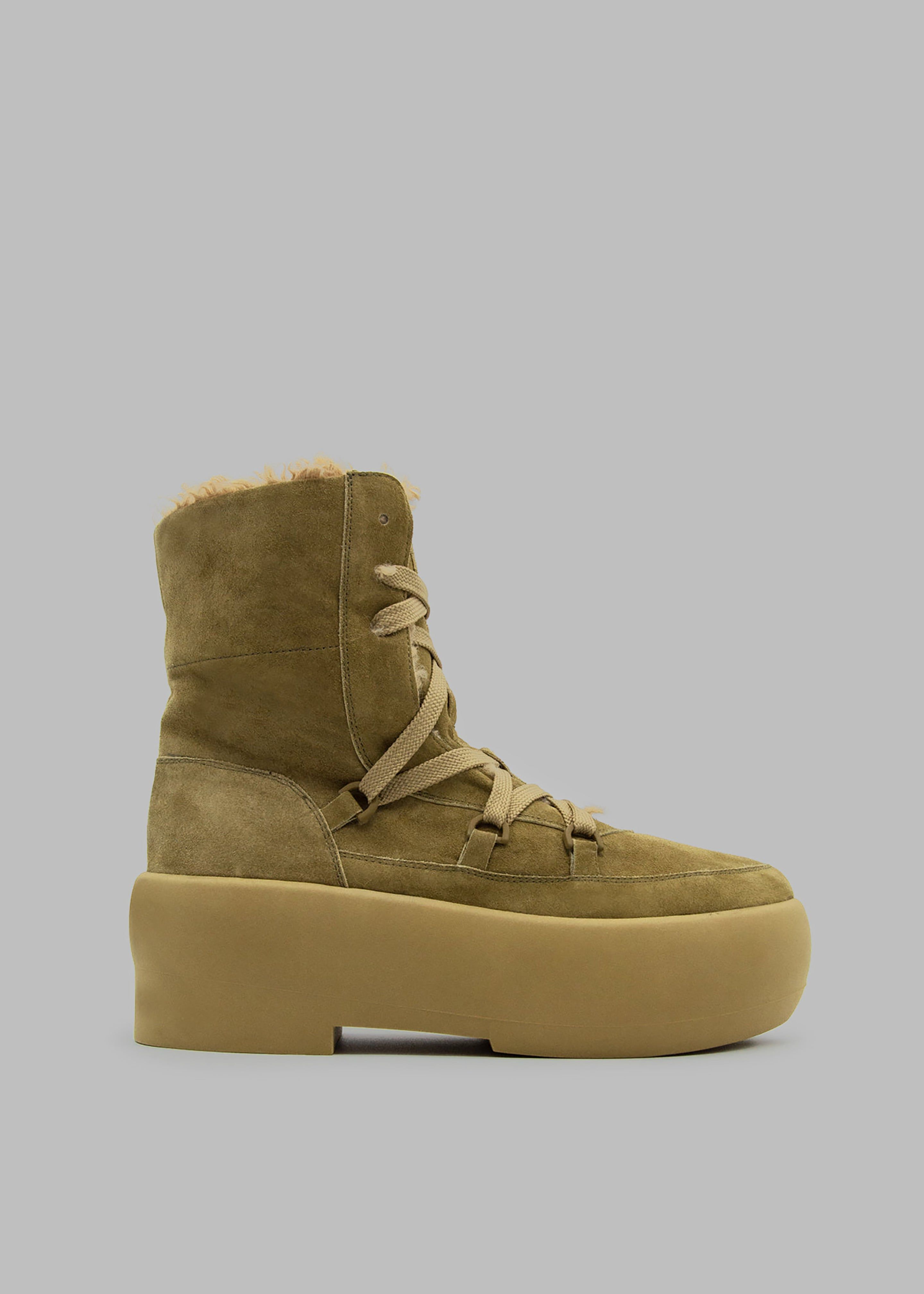 Gia Borghini 24 Lace Up Chunky Sole Bootie - Sand sold by Frankie Shop