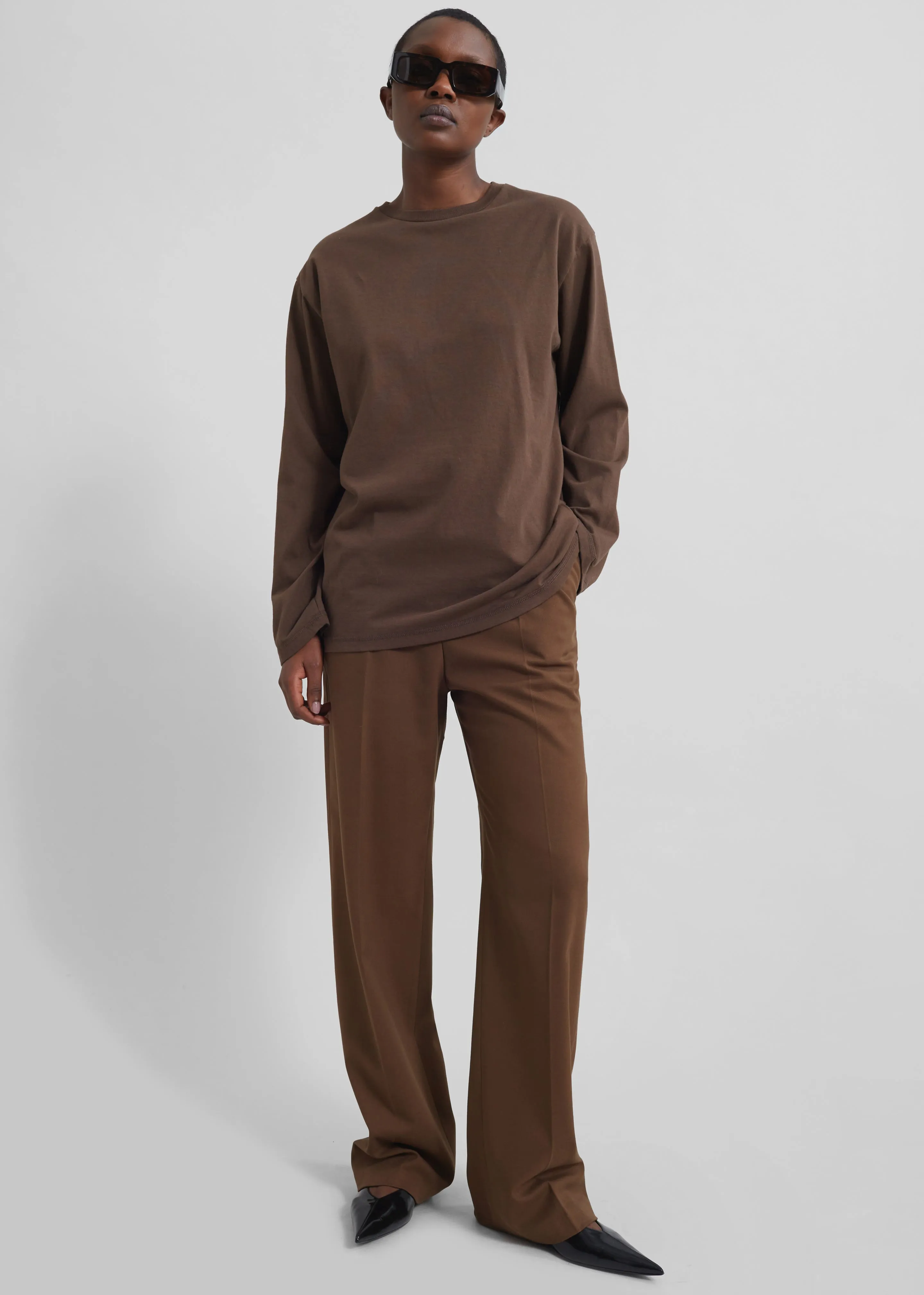 Kylen Trousers - Brown sold by Frankie Shop