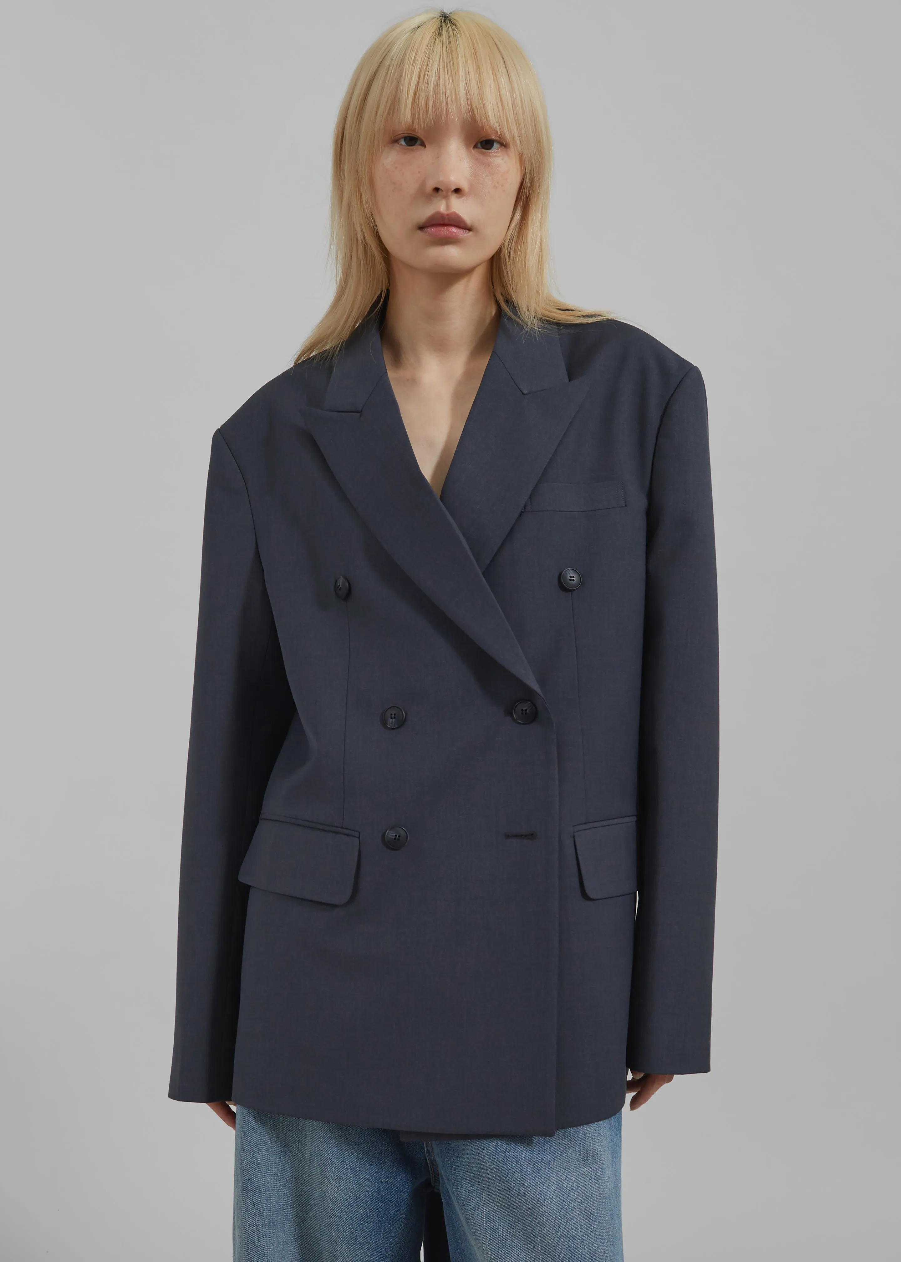 Carmen Double Breasted Blazer - Charcoal sold by Frankie Shop product image thumbnail 2