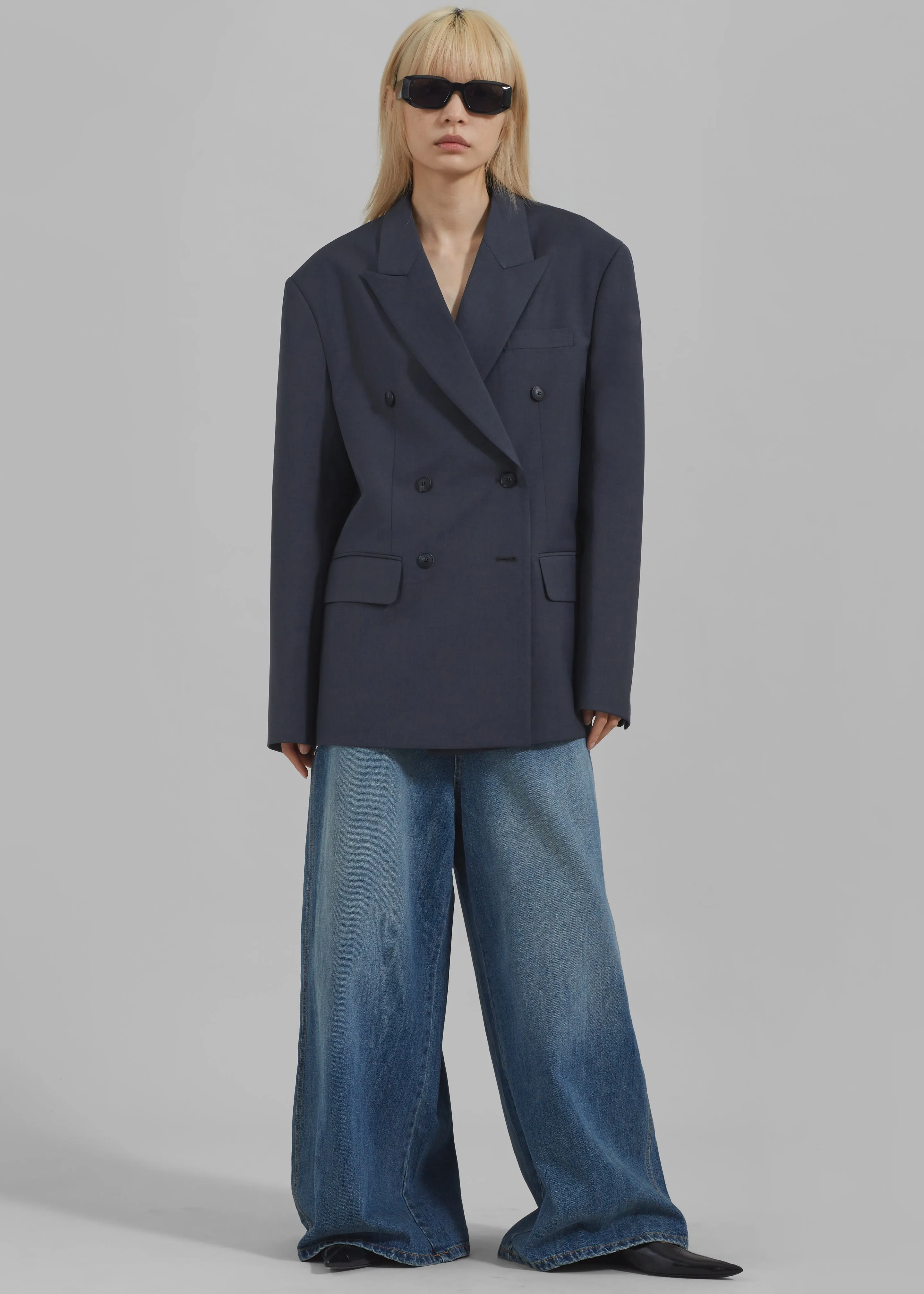 Carmen Double Breasted Blazer - Charcoal sold by Frankie Shop product image thumbnail 4