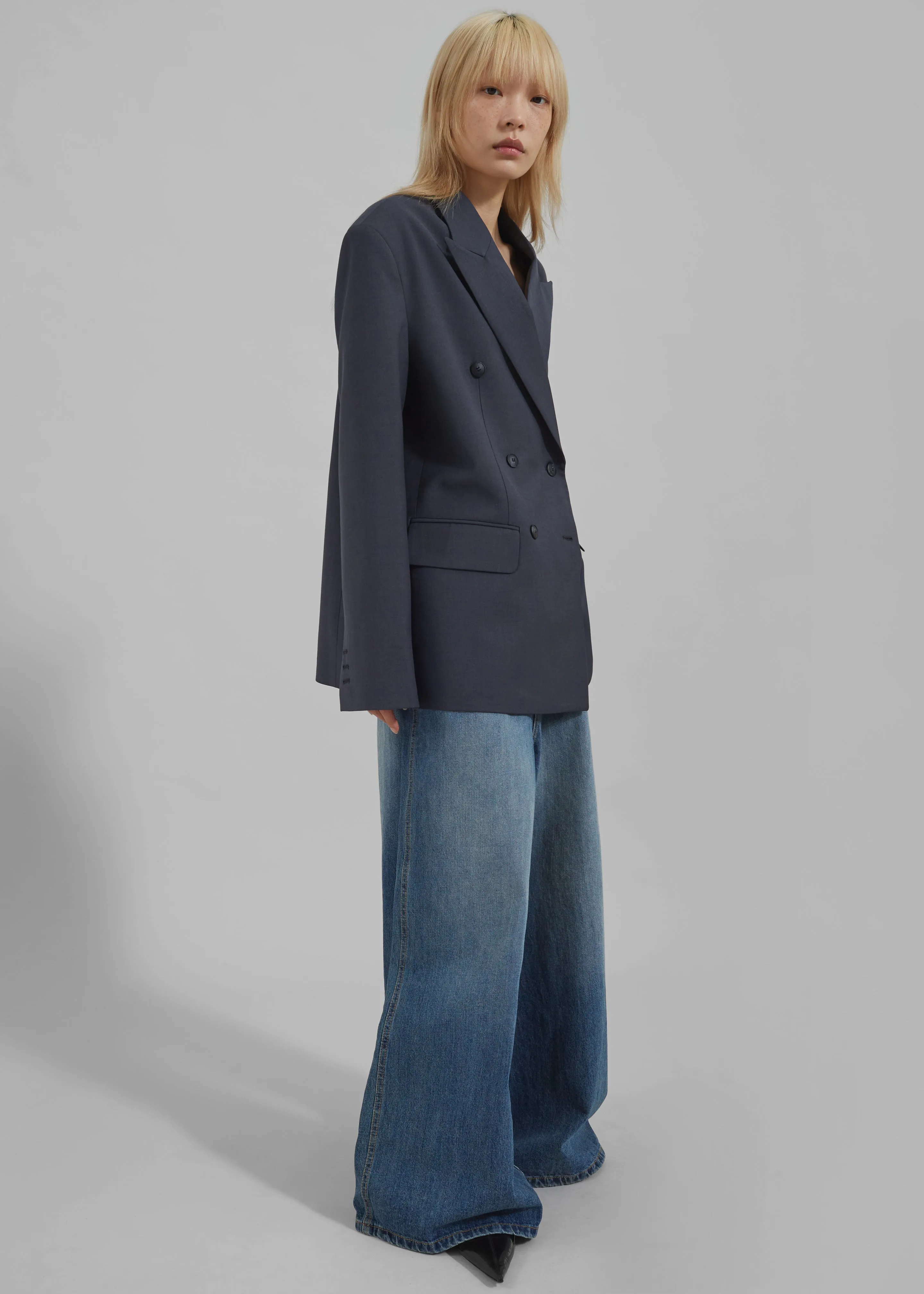 Carmen Double Breasted Blazer - Charcoal sold by Frankie Shop product image thumbnail 5