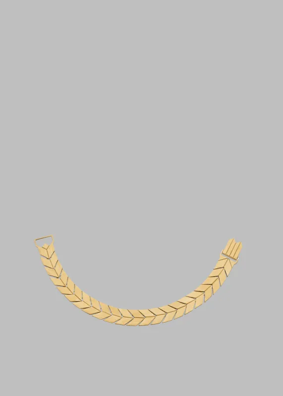 Bevza Flat Spikelet Bracelet - Gold made by Bevza