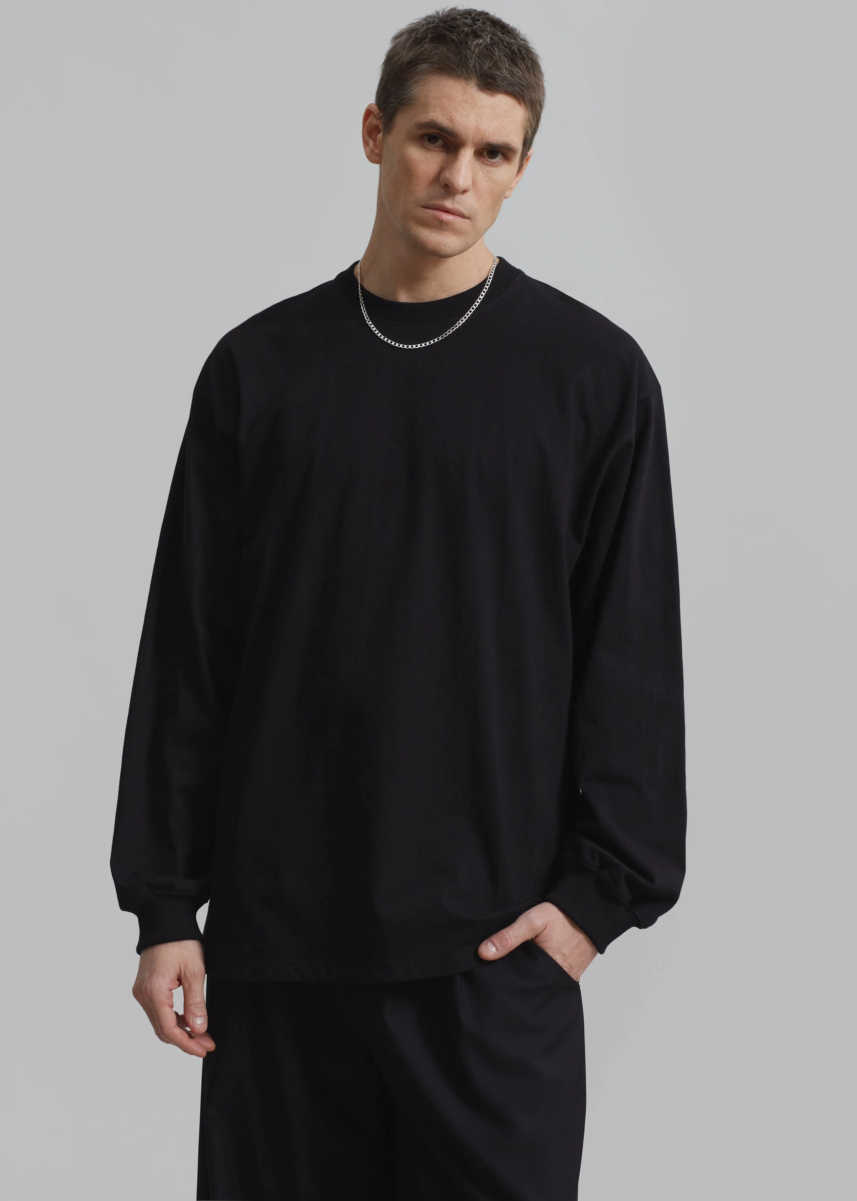 Christopher Long Sleeve Tee - Black sold by Frankie Shop