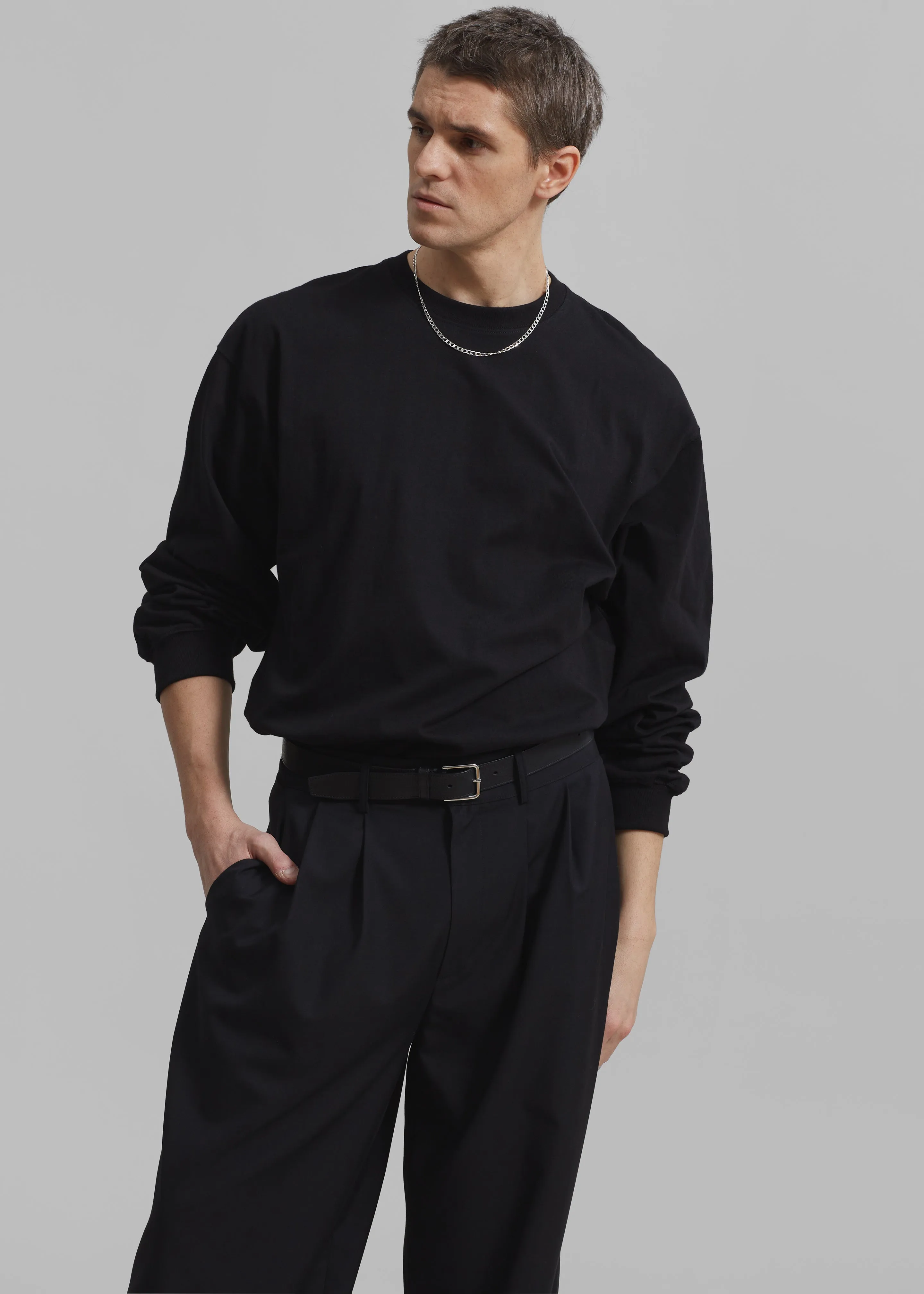 Christopher Long Sleeve Tee - Black sold by Frankie Shop product image thumbnail 4