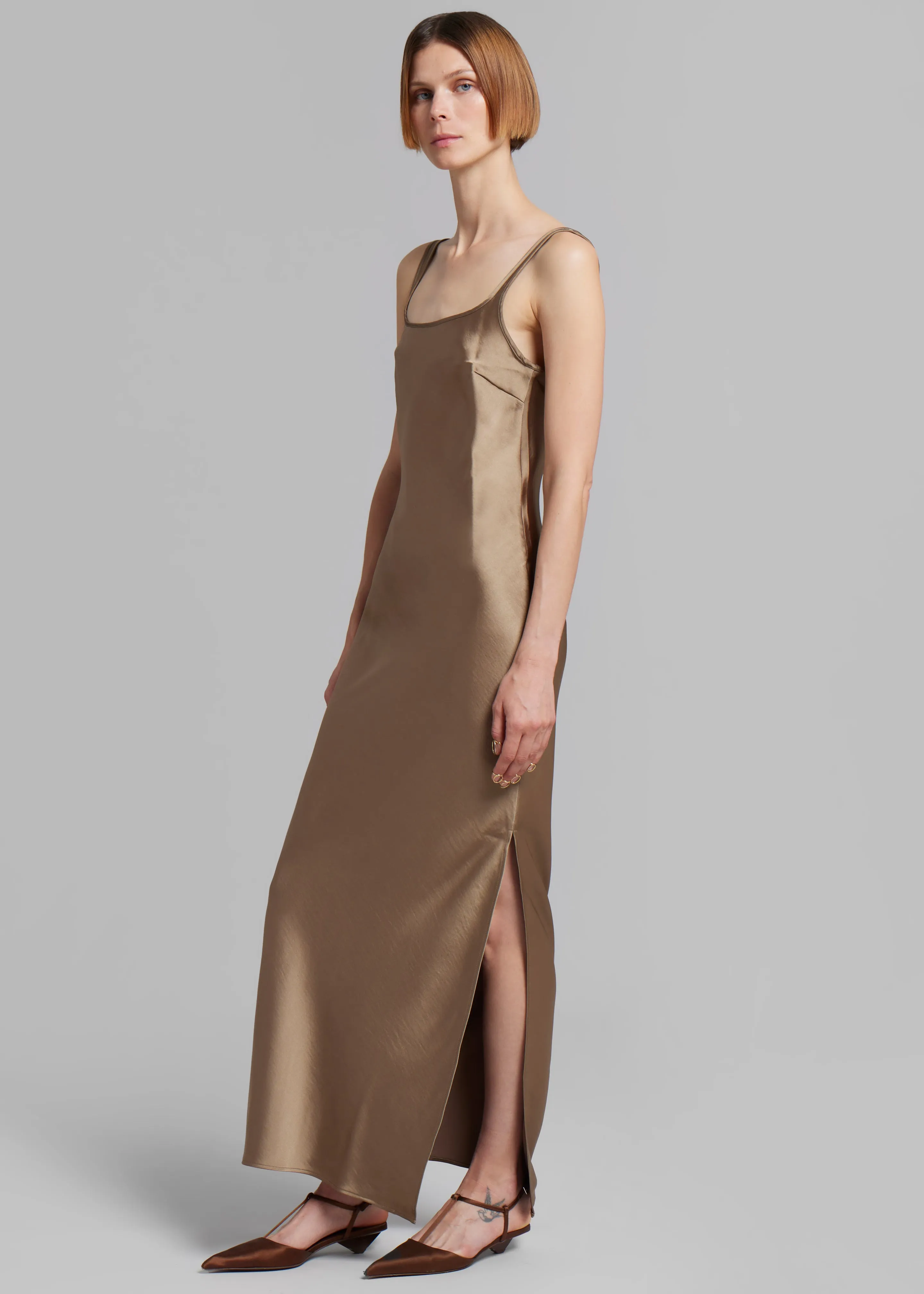 Samsøe Samsøe Sunna Dress - Lead Gray sold by Frankie Shop