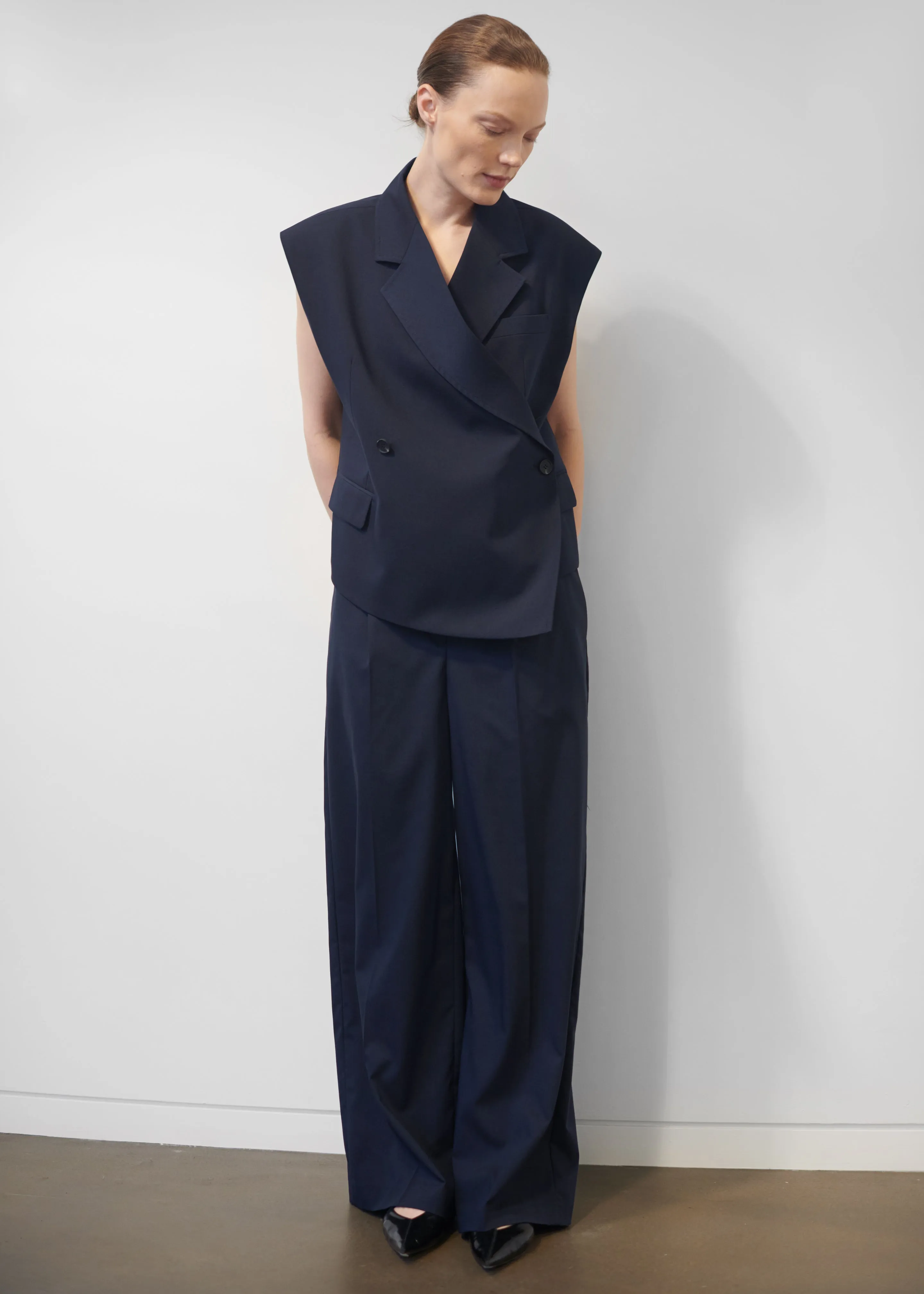 Alia Boxy Vest - Navy sold by Frankie Shop product image thumbnail 3