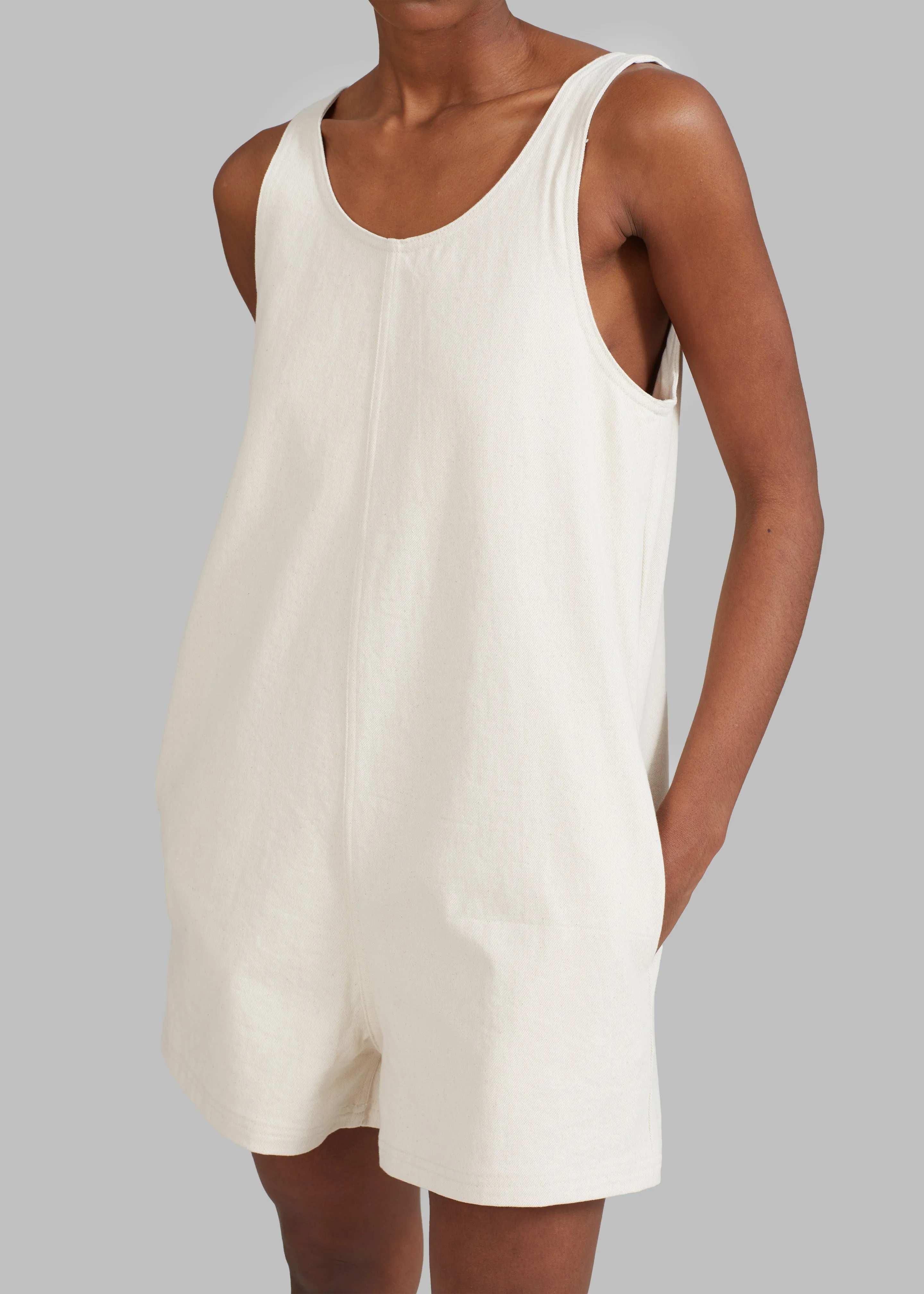 Claris Twill Romper - Cream sold by Frankie Shop product image thumbnail 2
