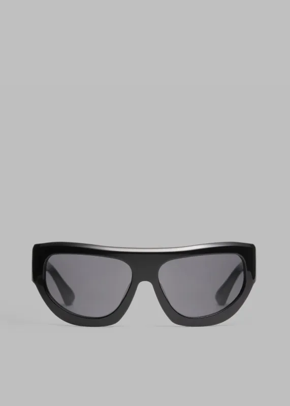 Port Tanger Dost Sunglasses - Black Acetate/Black Lens made by Frankie Shop