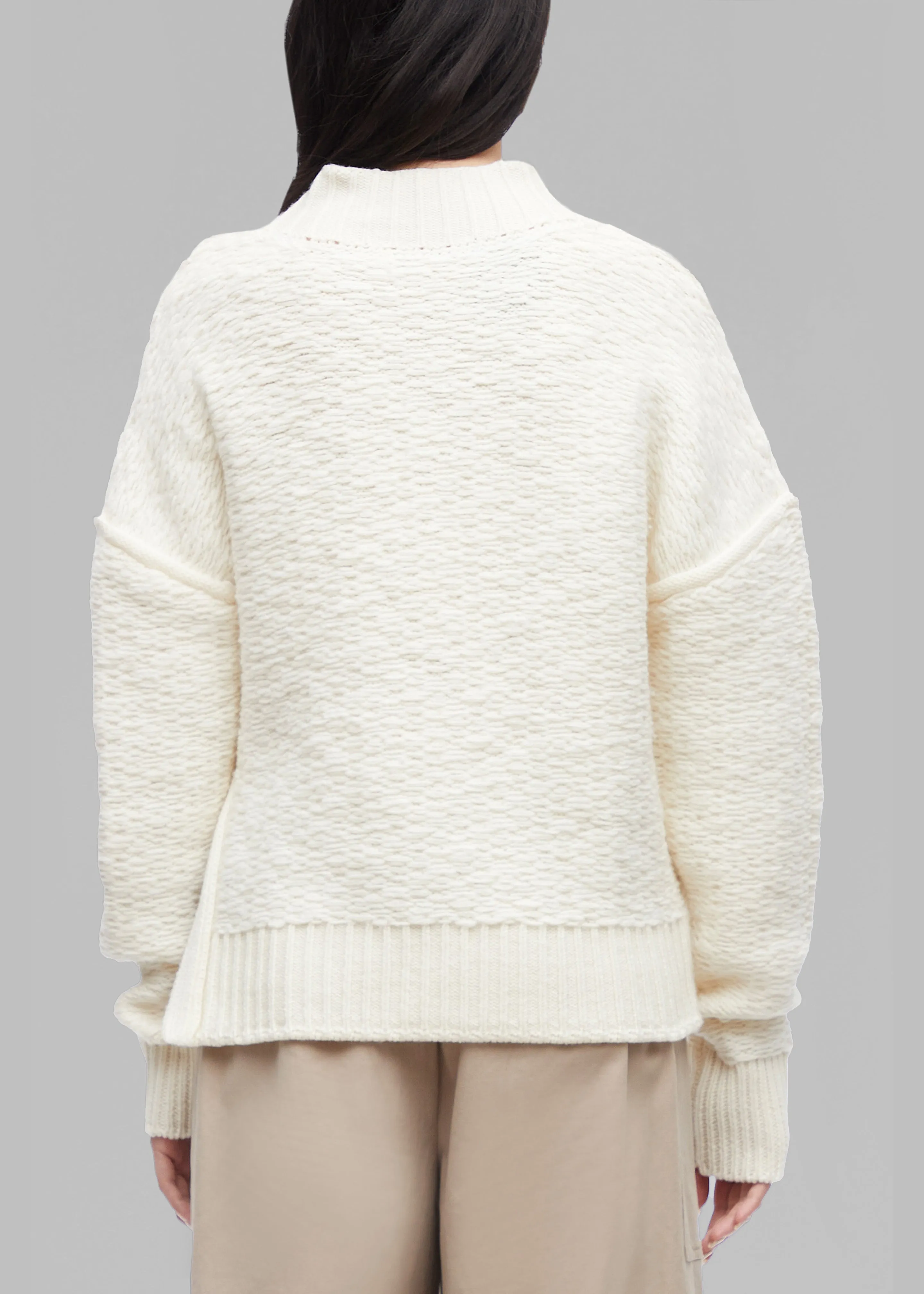 3.1 Phillip Lim Wool Jacquard Turtleneck Sweater - Ivory sold by Frankie Shop product image thumbnail 4