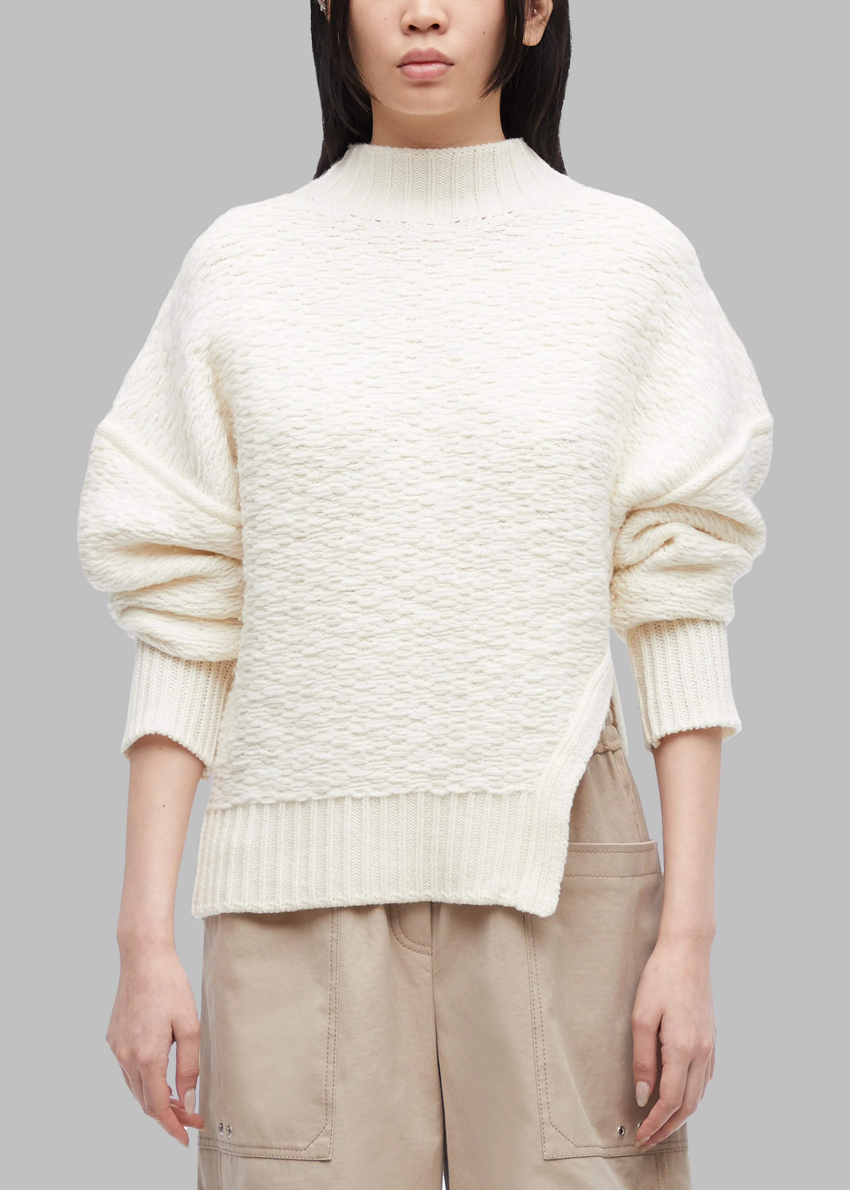 3.1 Phillip Lim Wool Jacquard Turtleneck Sweater - Ivory sold by Frankie Shop product image thumbnail 2
