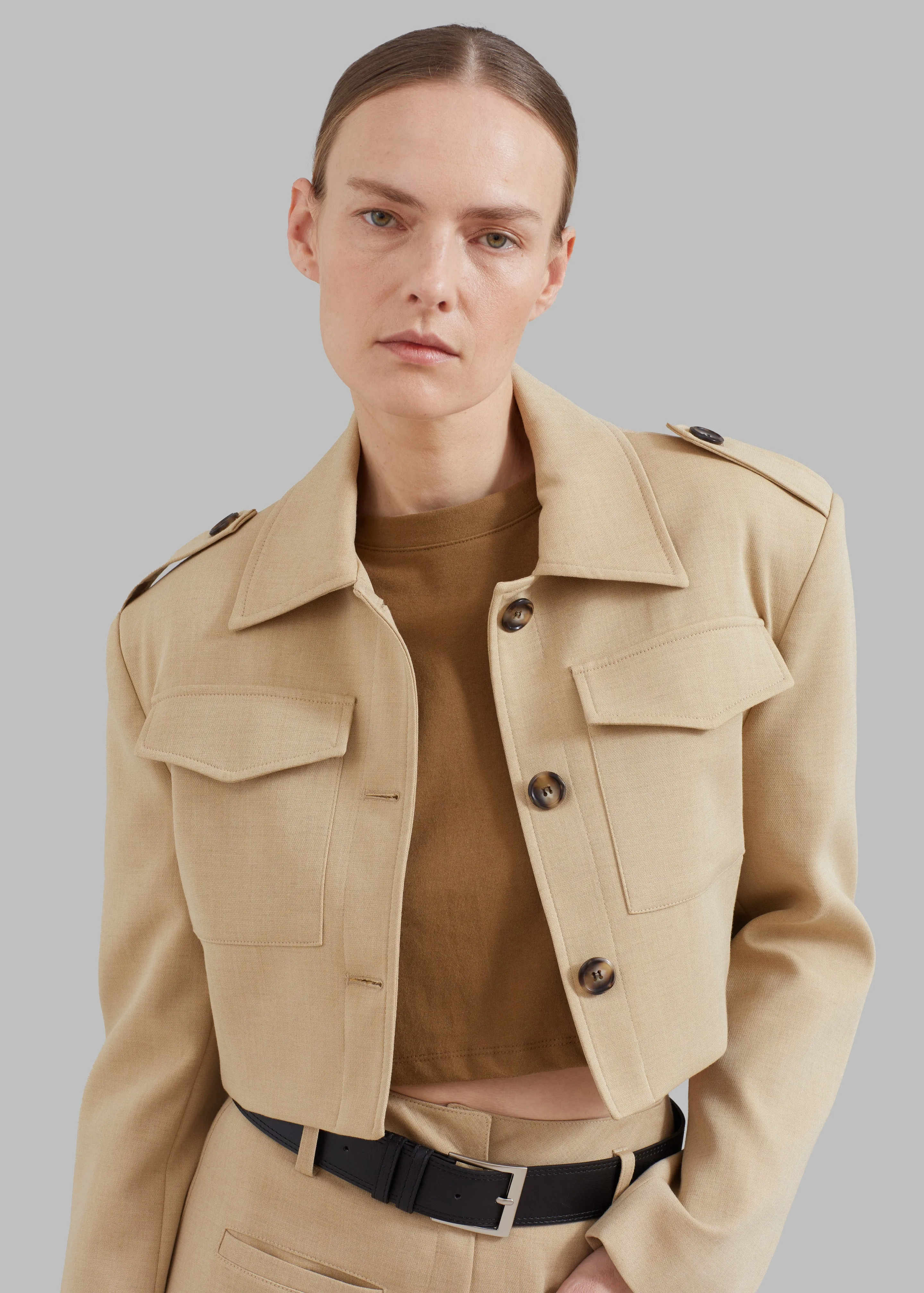 Eden Cropped Cargo Jacket - Beige sold by Frankie Shop product image thumbnail 4