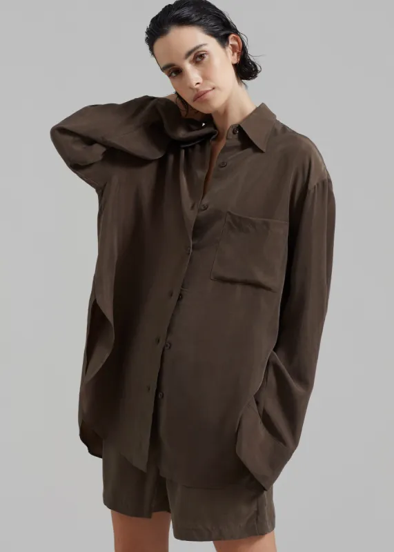 Haneul Shirt - Brown made by Frankie Shop