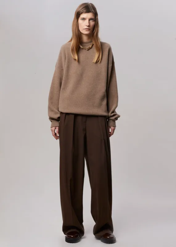 Hadrien Italian Recycled Cashmere Sweater - Taupe sold by Frankie Shop