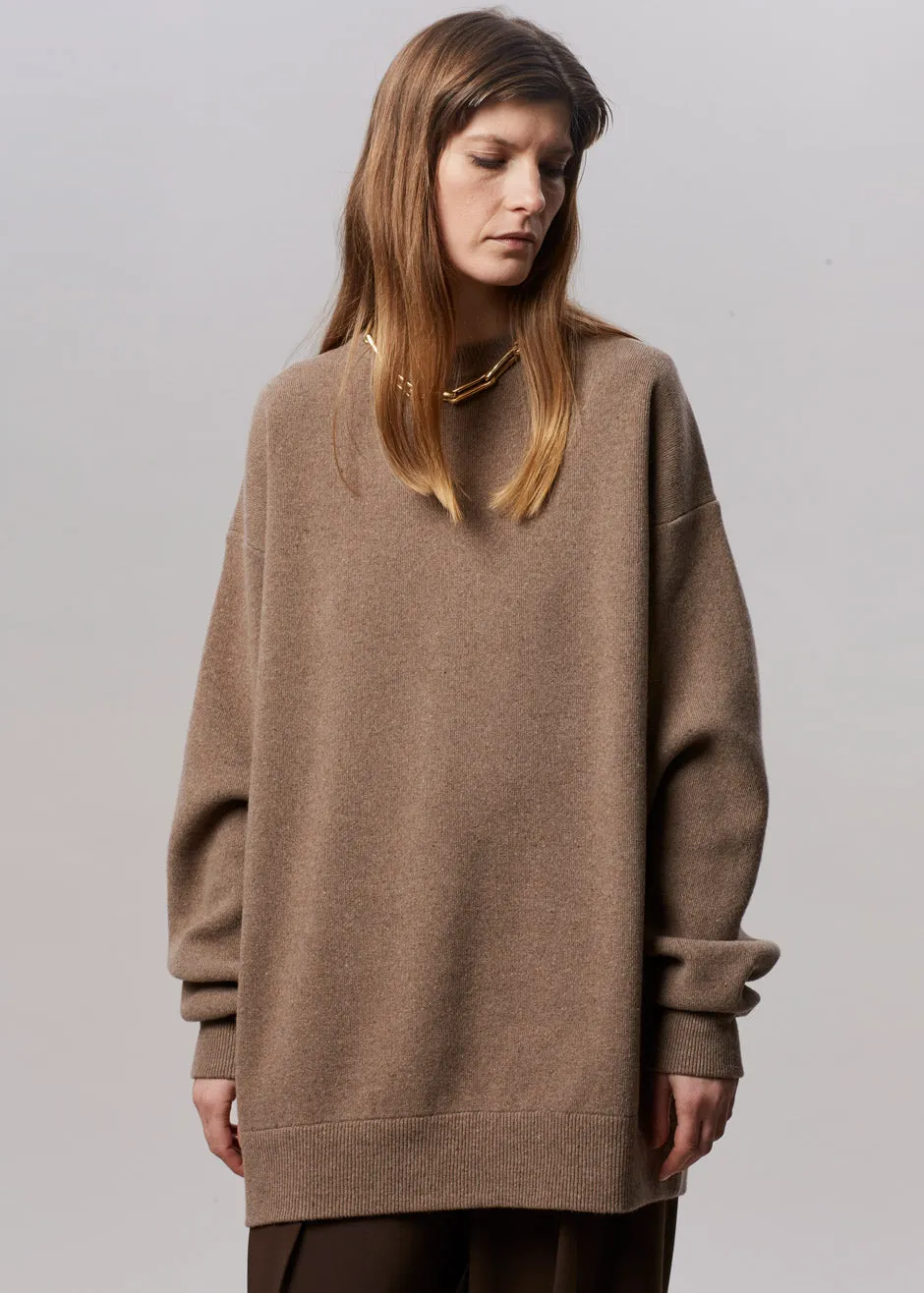 Hadrien Italian Recycled Cashmere Sweater - Taupe sold by Frankie Shop product image thumbnail 3