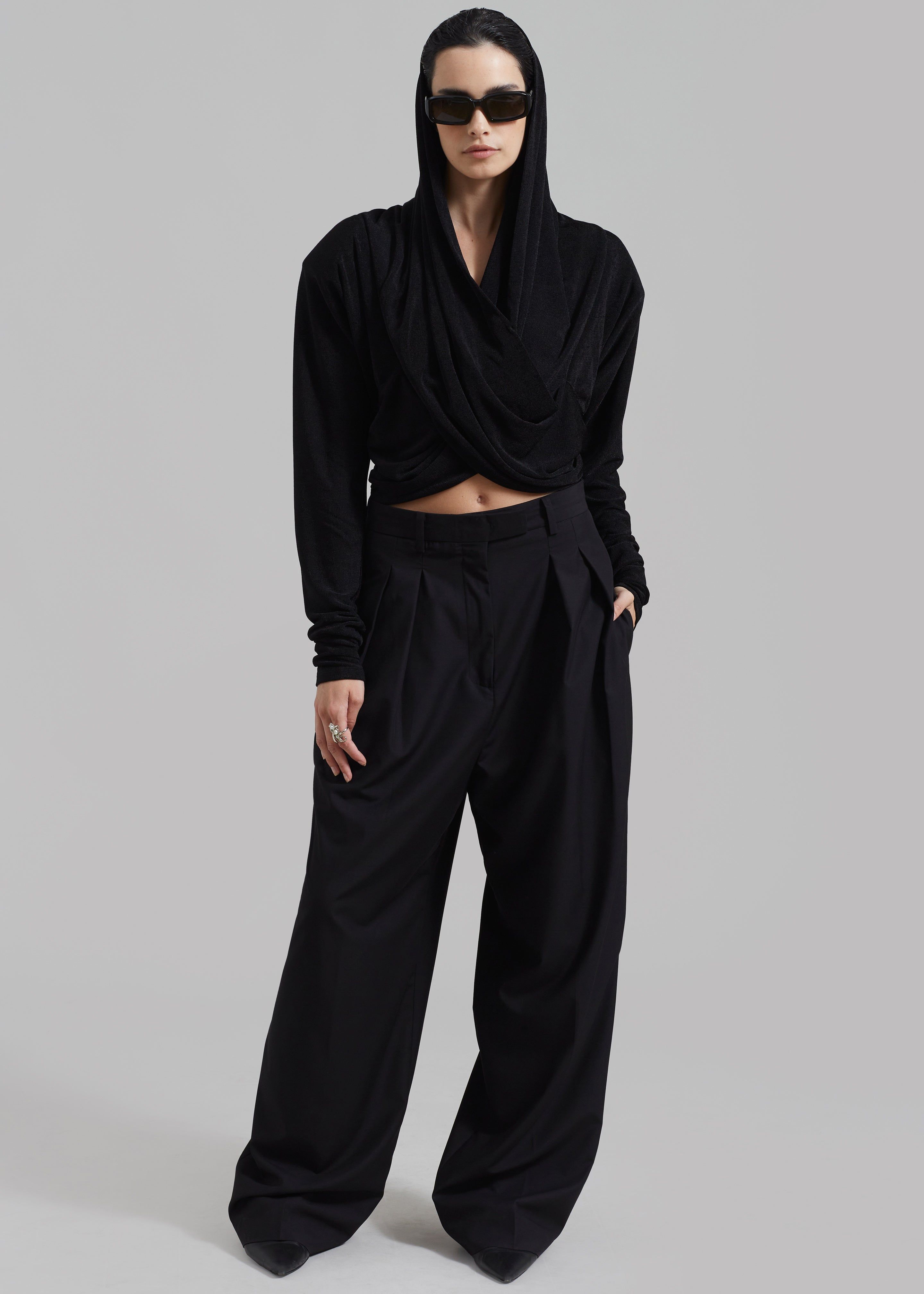 ROTATE Slinky Hooded Top - Black sold by Frankie Shop product image thumbnail 6