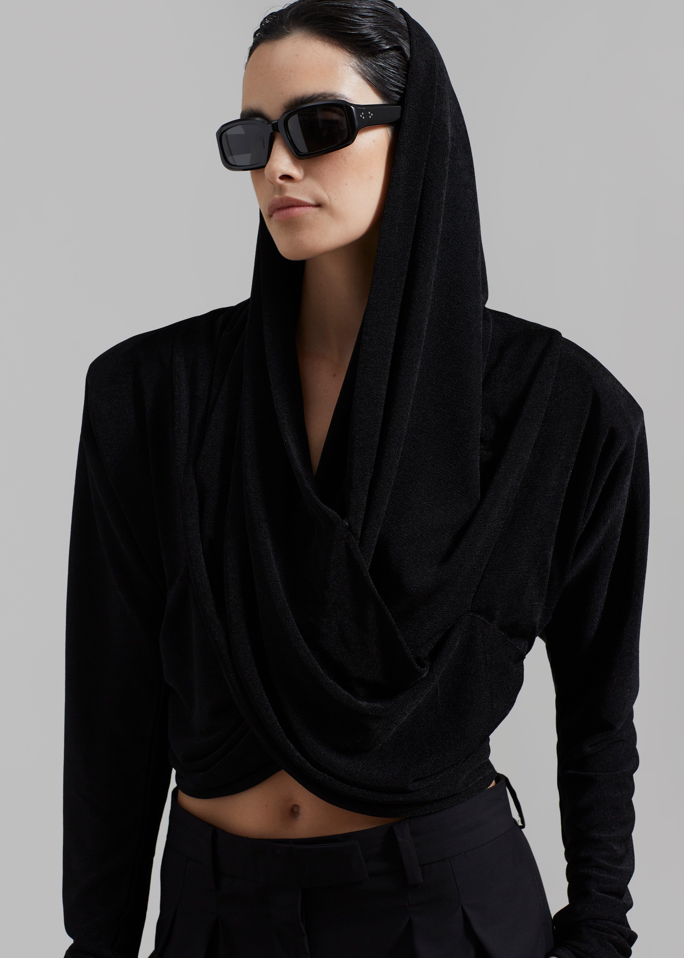 ROTATE Slinky Hooded Top - Black sold by Frankie Shop product image thumbnail 2