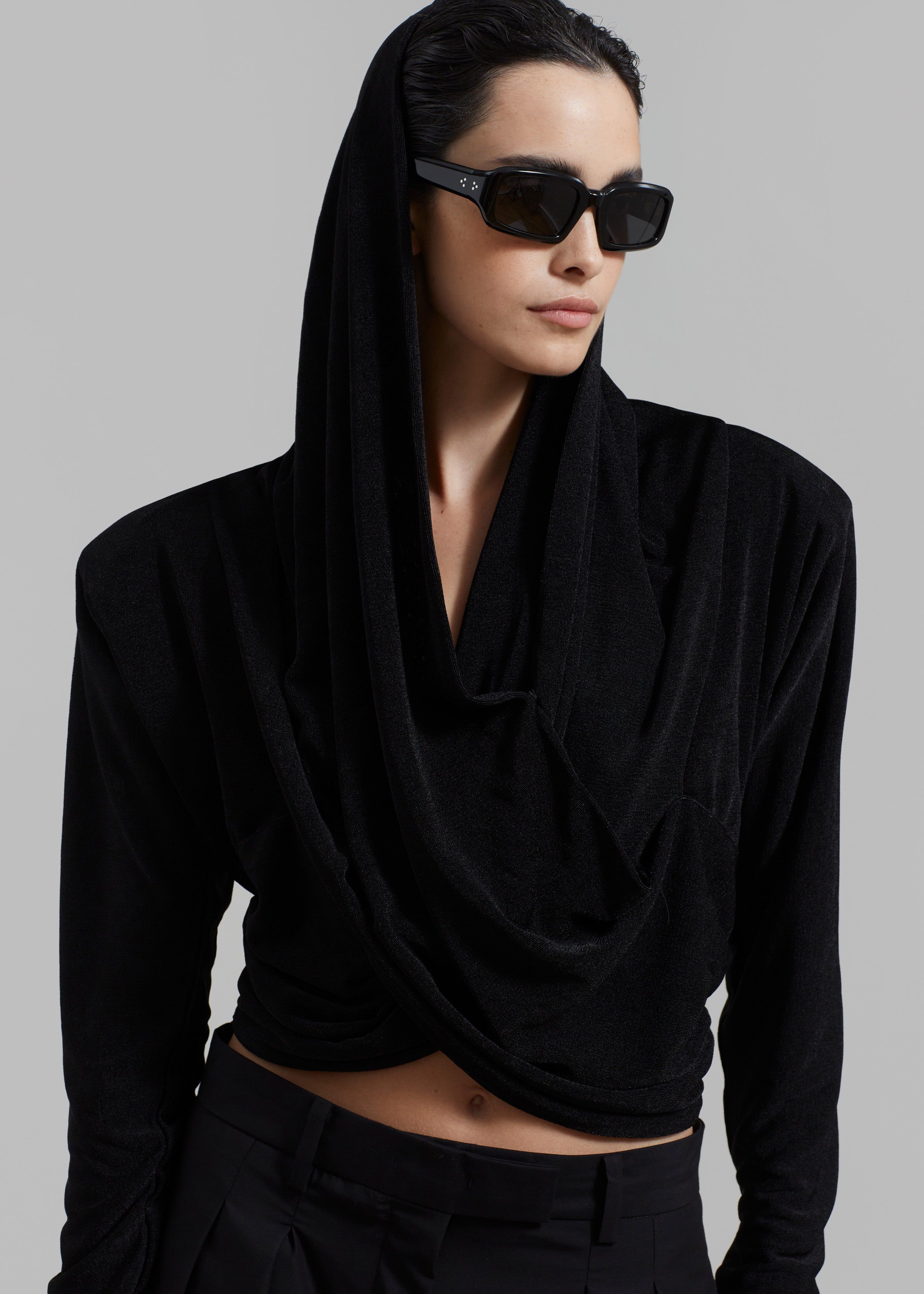 ROTATE Slinky Hooded Top - Black sold by Frankie Shop product image thumbnail 5