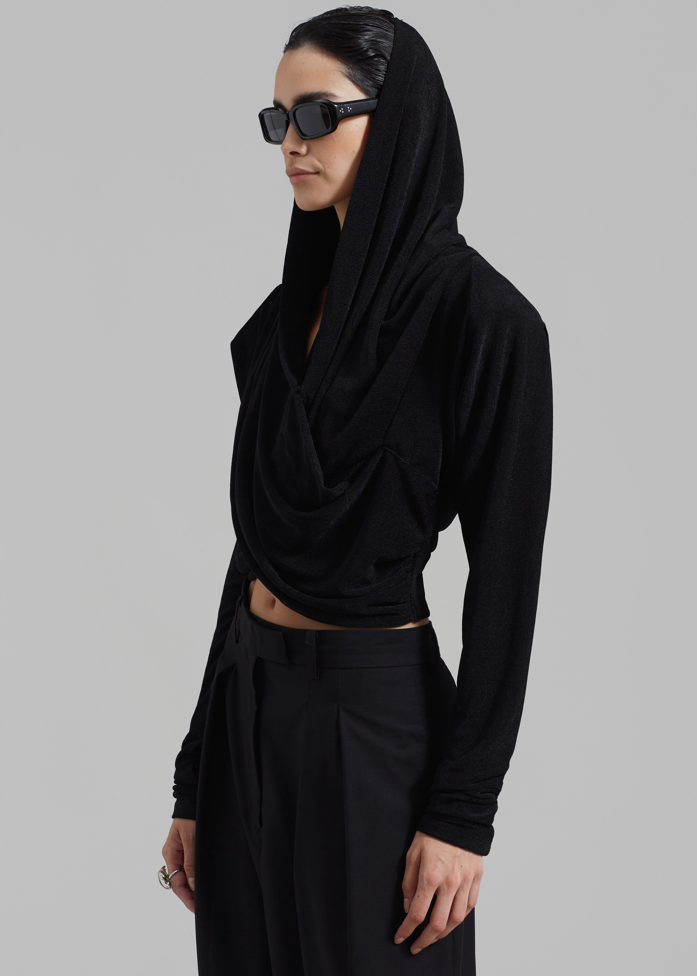 ROTATE Slinky Hooded Top - Black sold by Frankie Shop product image thumbnail 8