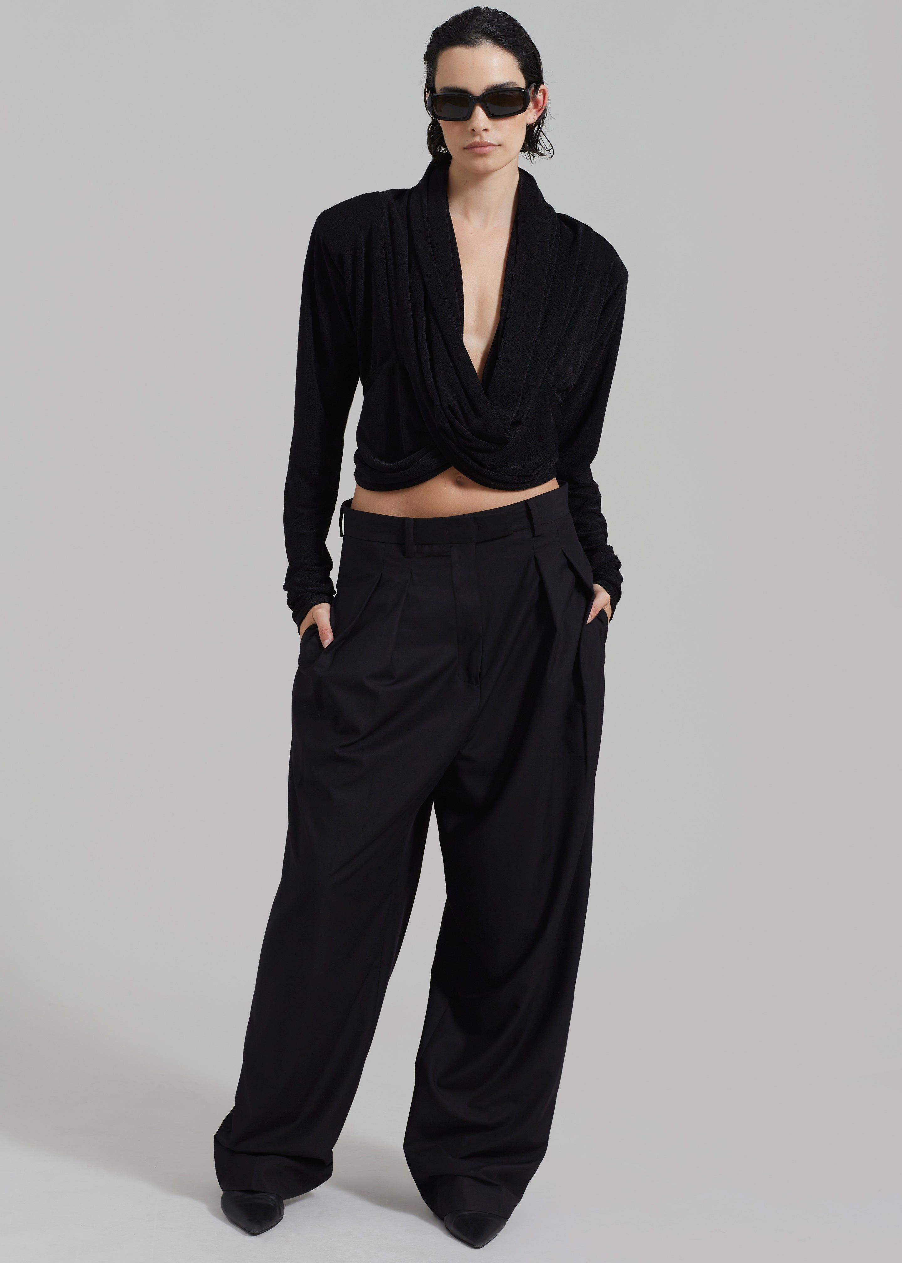 ROTATE Slinky Hooded Top - Black sold by Frankie Shop product image thumbnail 3