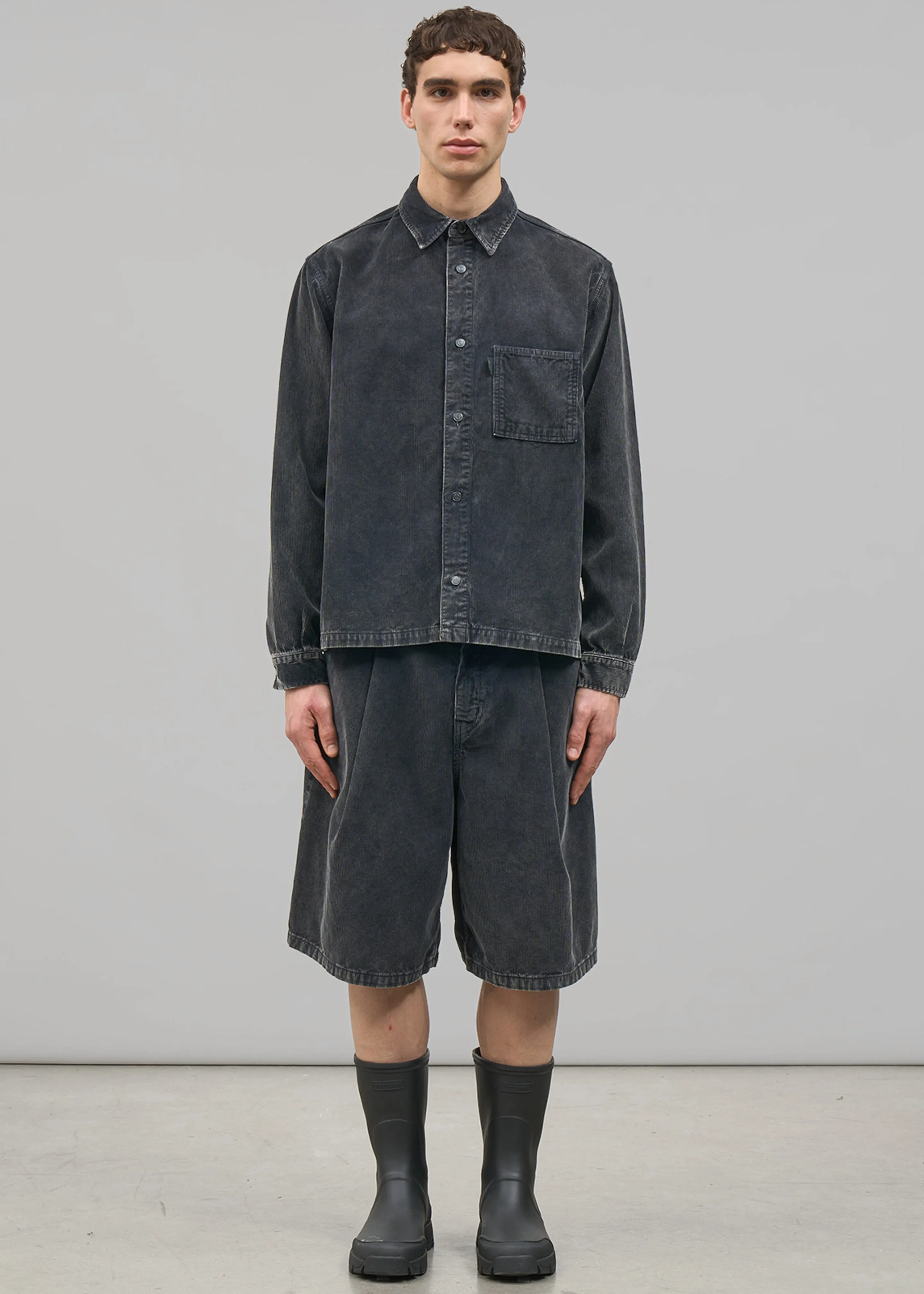 Haikure Bruce Velvet Shorts - Gray sold by Frankie Shop product image thumbnail 3