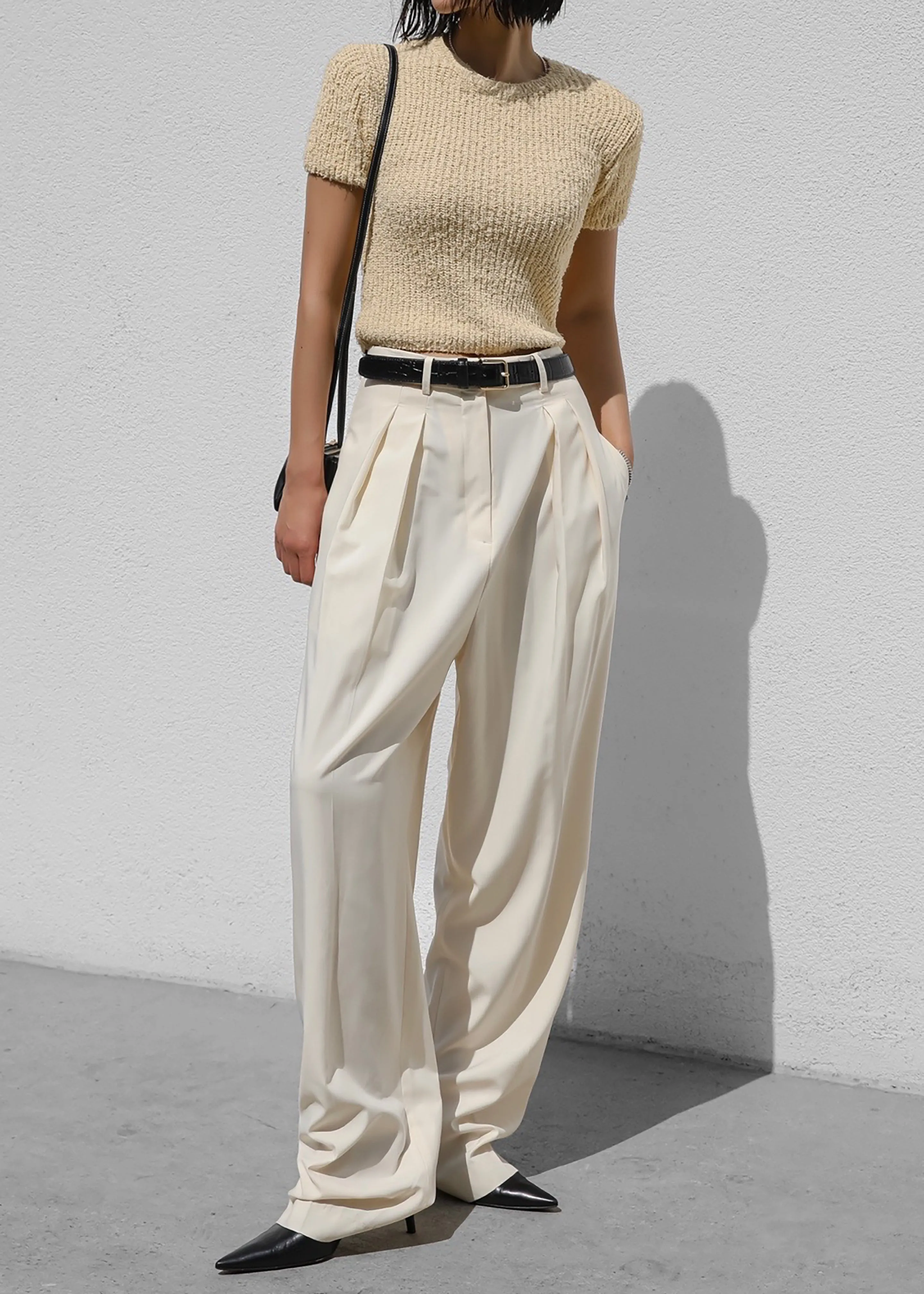 Pamela Trousers - Cornsilk sold by Frankie Shop product image thumbnail 2