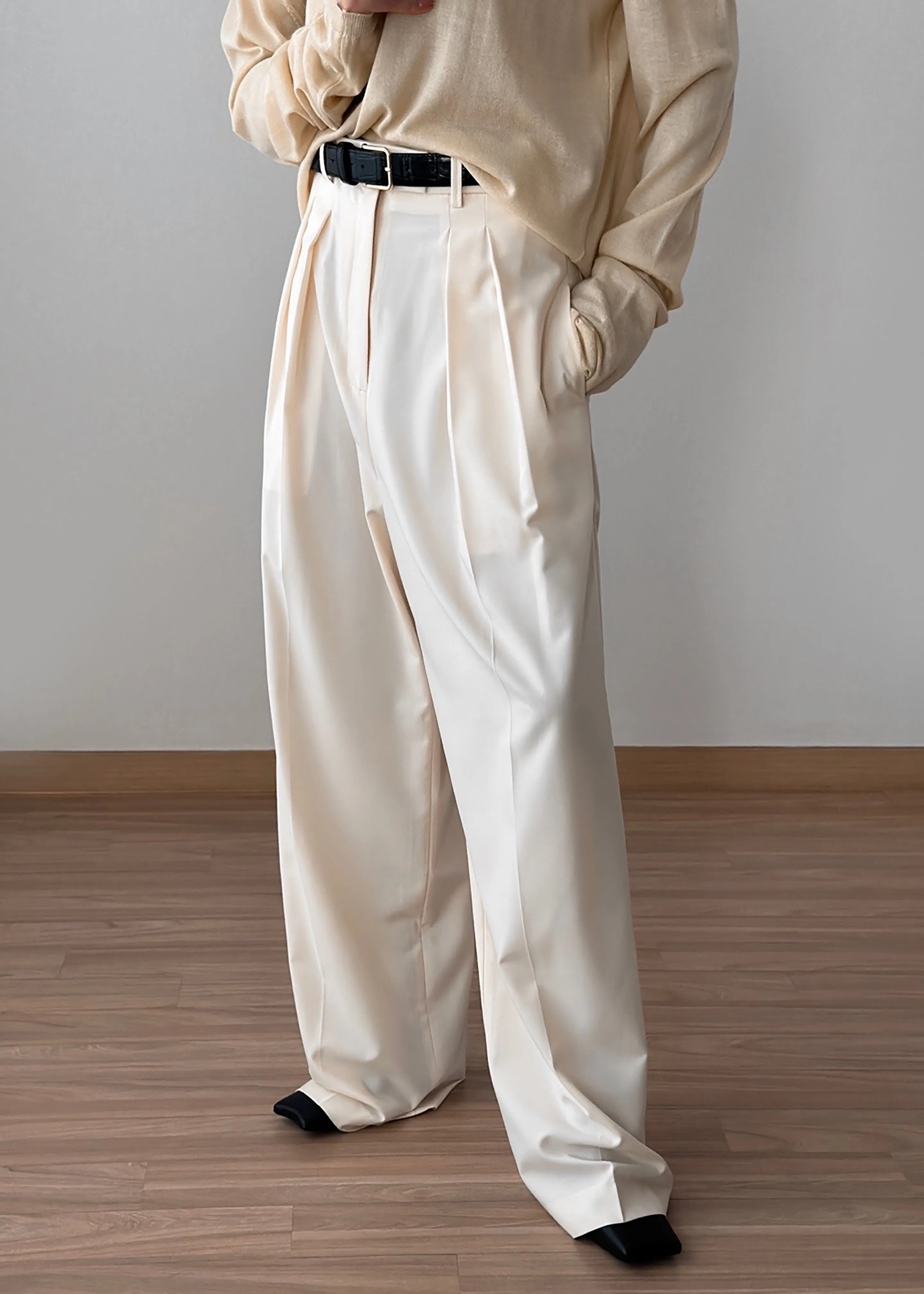 Pamela Trousers - Cornsilk sold by Frankie Shop product image thumbnail 3