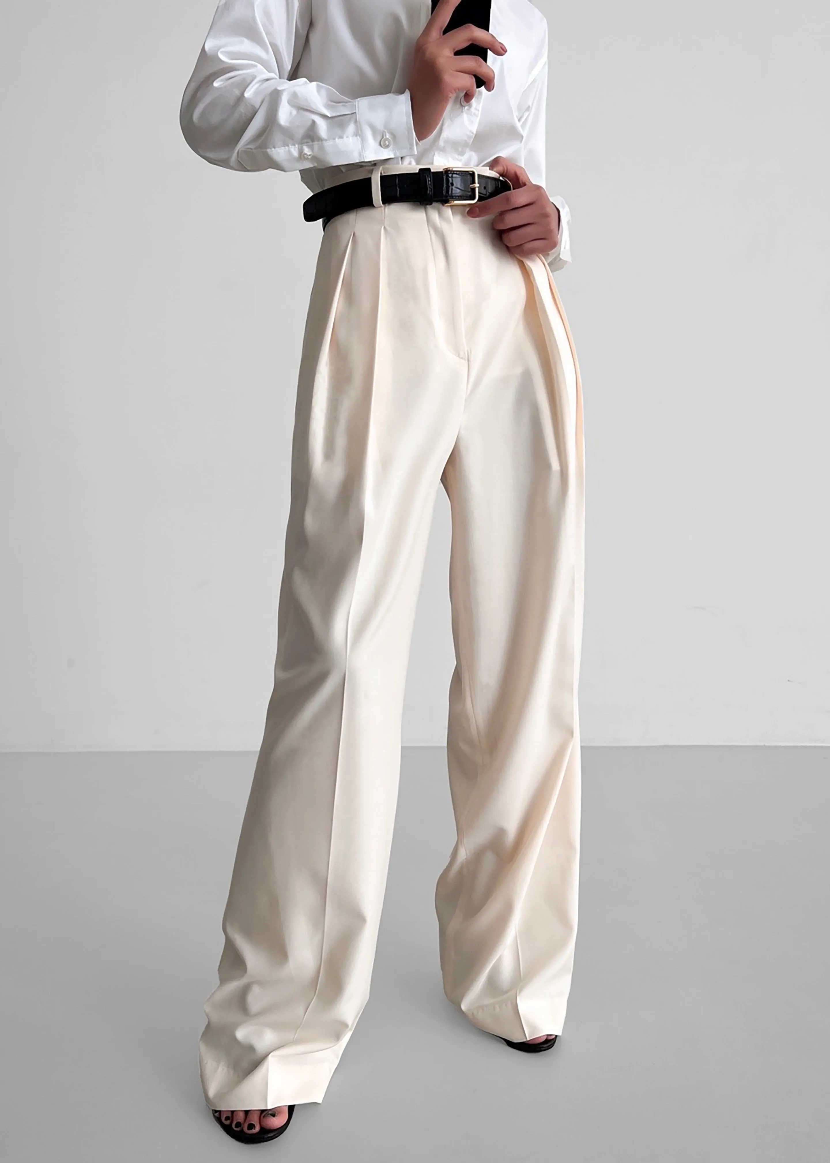 Pamela Trousers - Cornsilk sold by Frankie Shop