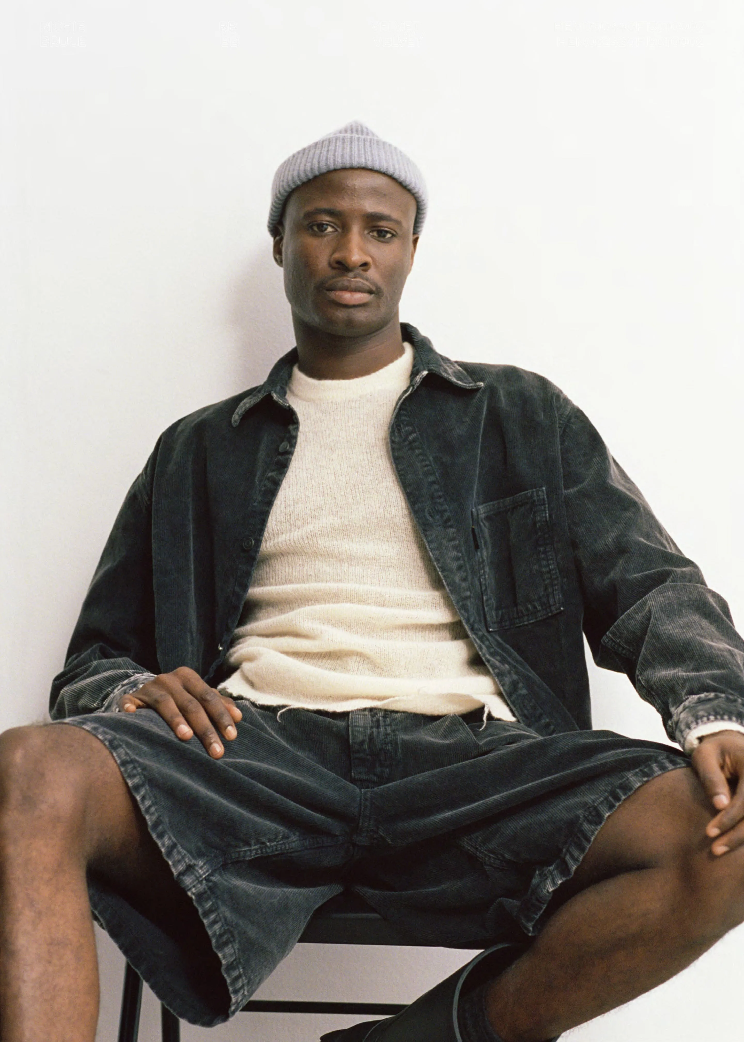 Haikure Bruce Velvet Shorts - Gray sold by Frankie Shop product image thumbnail 2