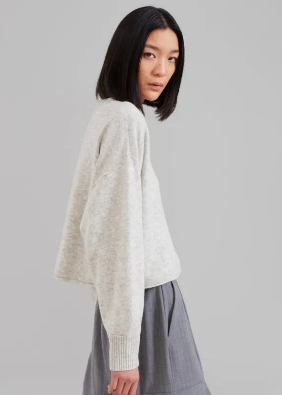 Marlan Rolled Edge Sweater - Grey sold by Frankie Shop