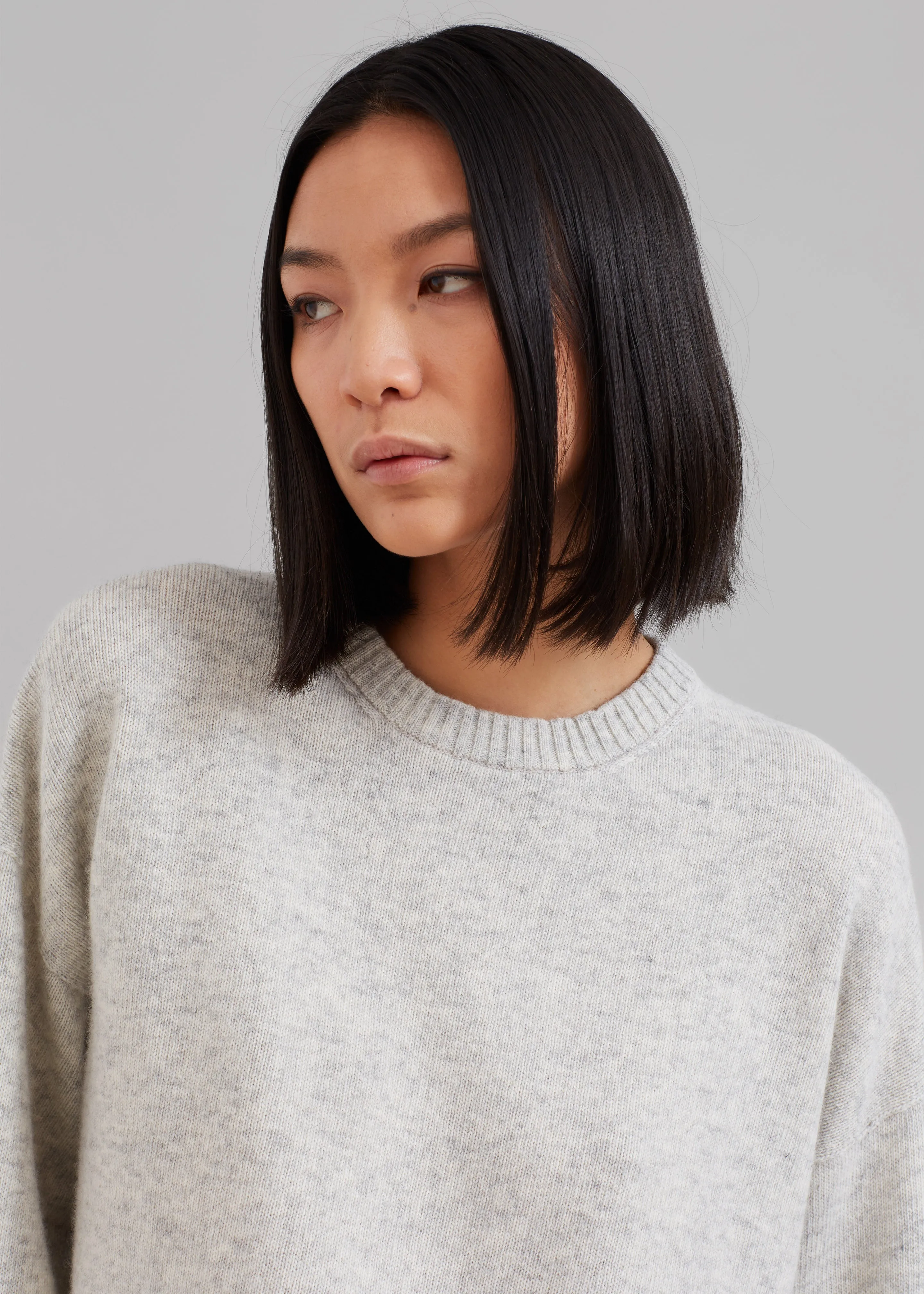 Marlan Rolled Edge Sweater - Grey sold by Frankie Shop product image thumbnail 4