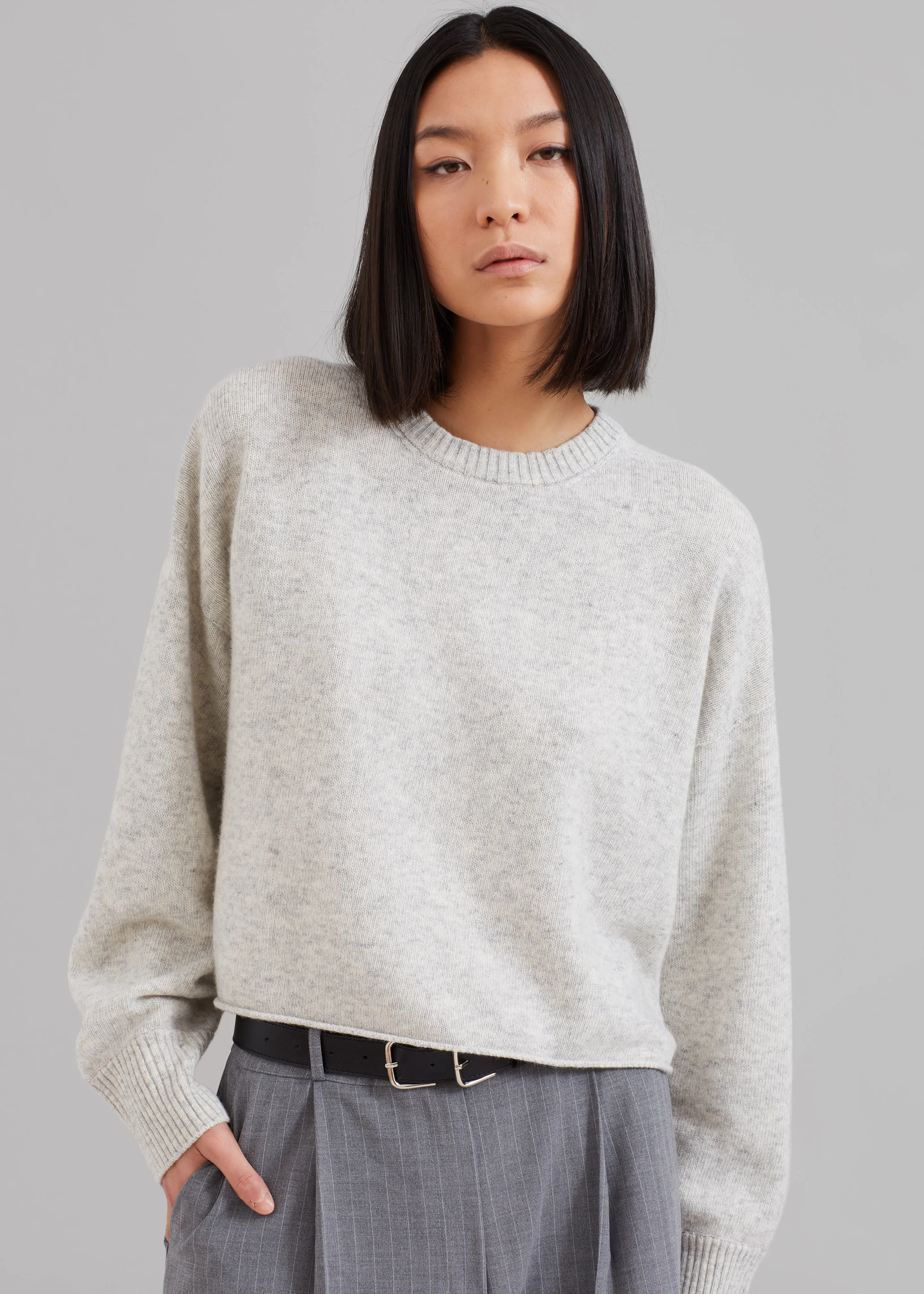 Marlan Rolled Edge Sweater - Grey sold by Frankie Shop product image thumbnail 3