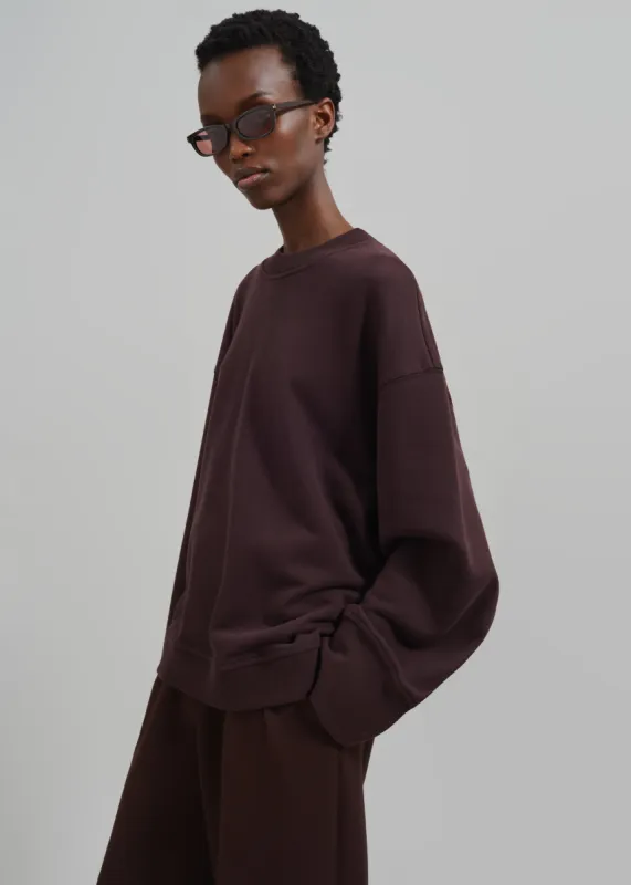 Talia Sweatshirt - Dark Plum made by Frankie Shop