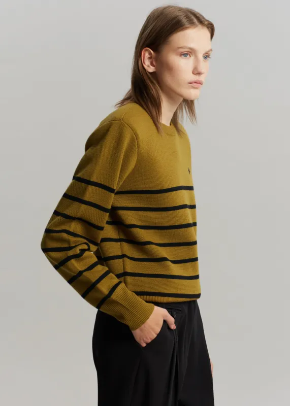 The Garment St Moritz Sweater - Mustard/Black Stripes made by Frankie Shop