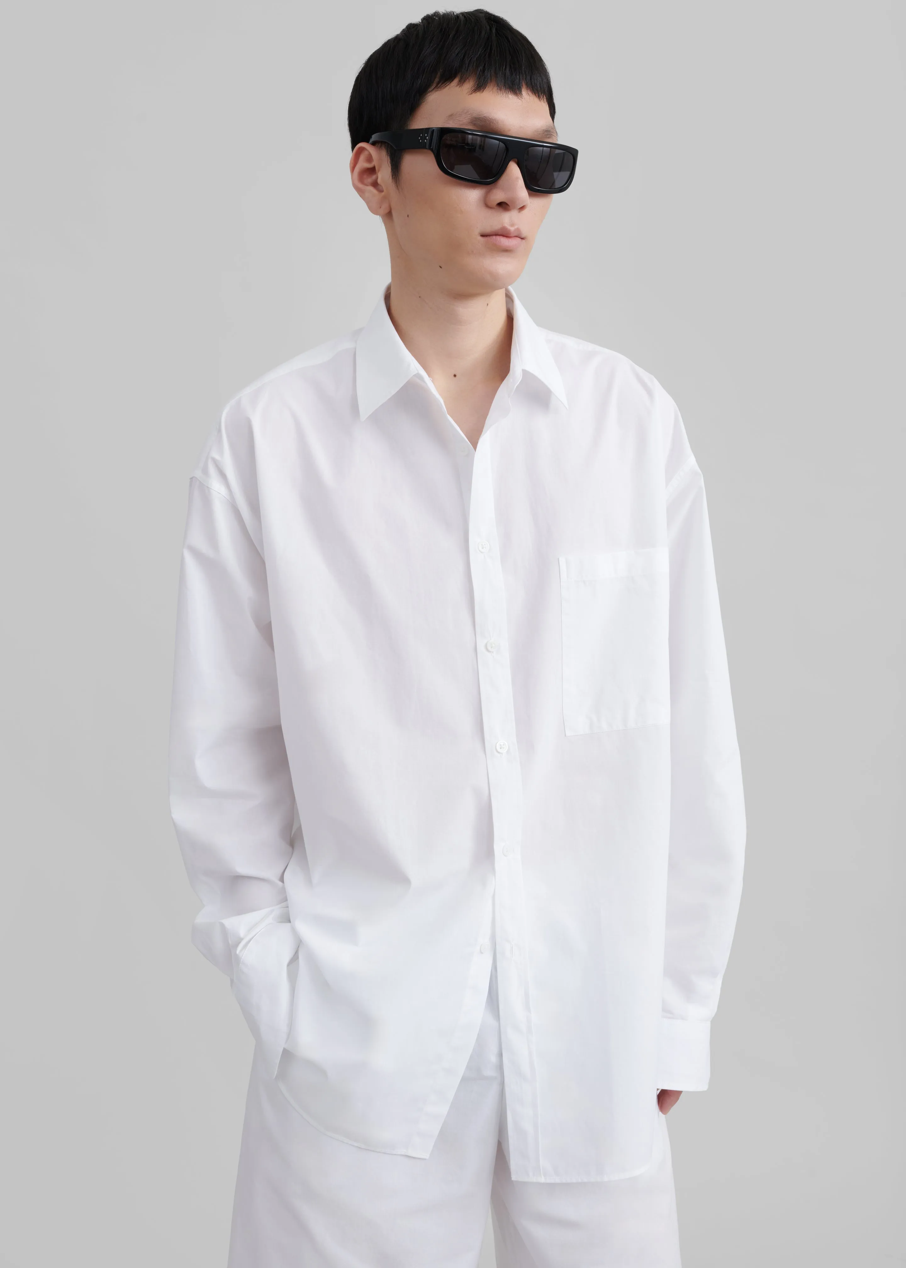 Matthias Oversized Shirt - White sold by Frankie Shop product image thumbnail 3