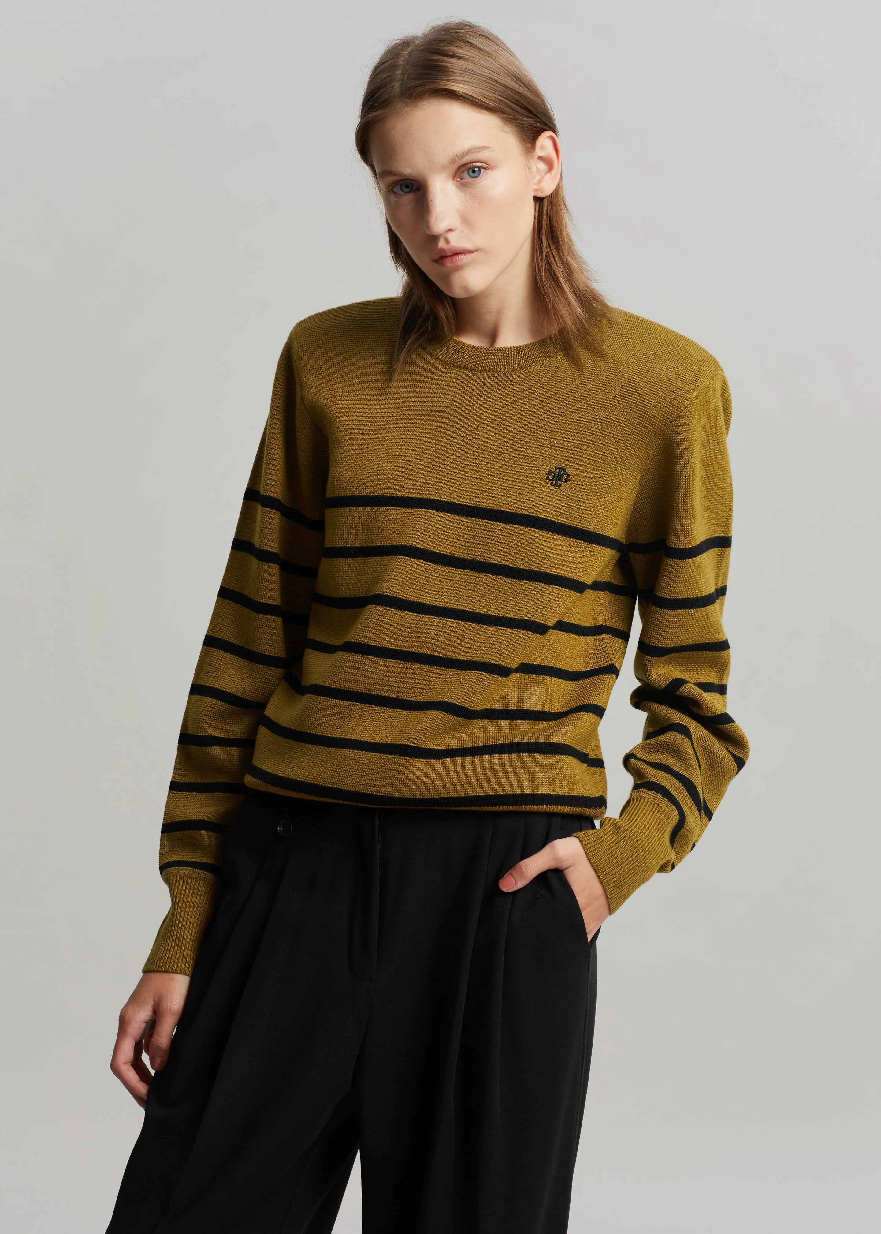 The Garment St Moritz Sweater - Mustard/Black Stripes sold by Frankie Shop product image thumbnail 2