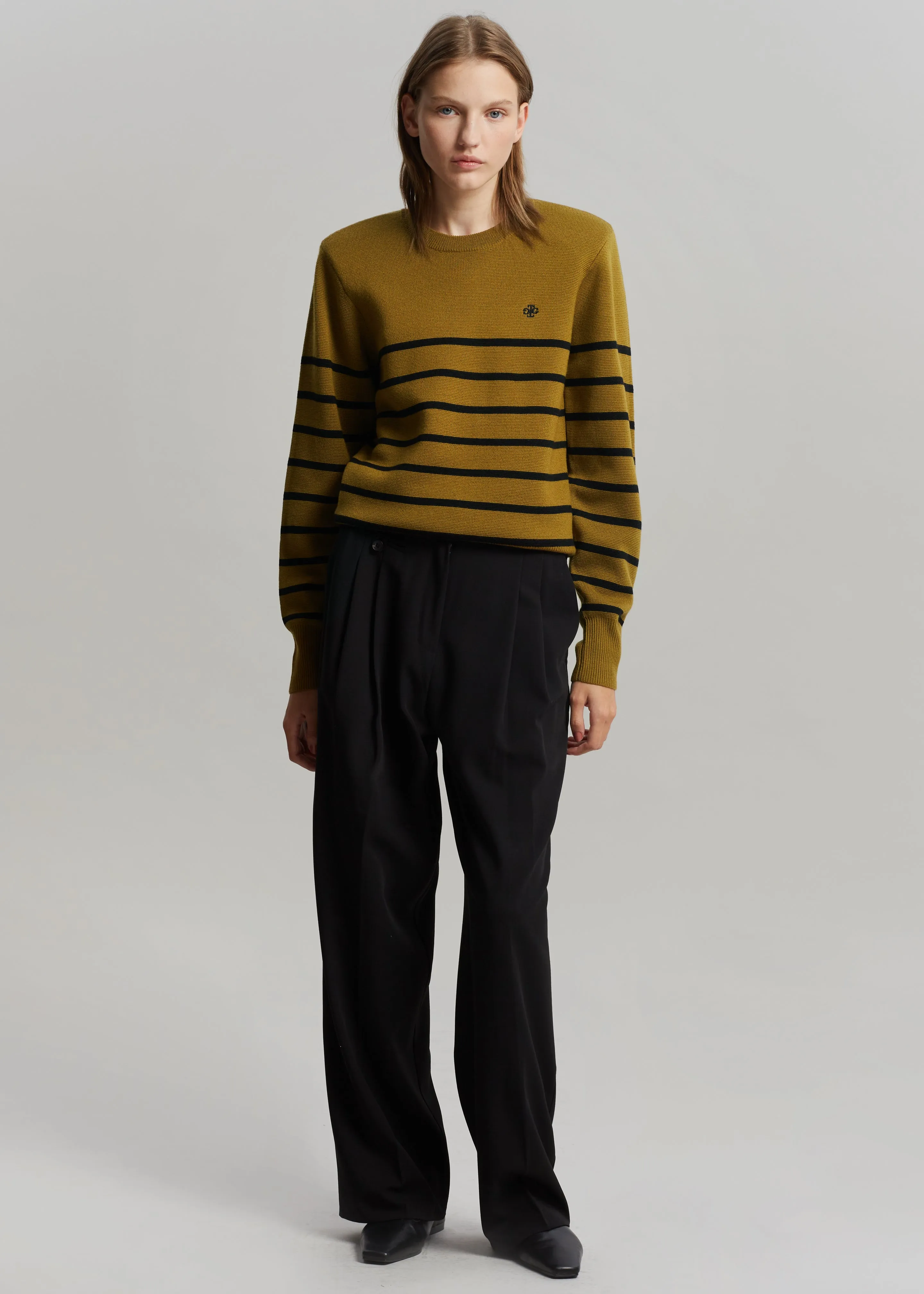 The Garment St Moritz Sweater - Mustard/Black Stripes sold by Frankie Shop product image thumbnail 5
