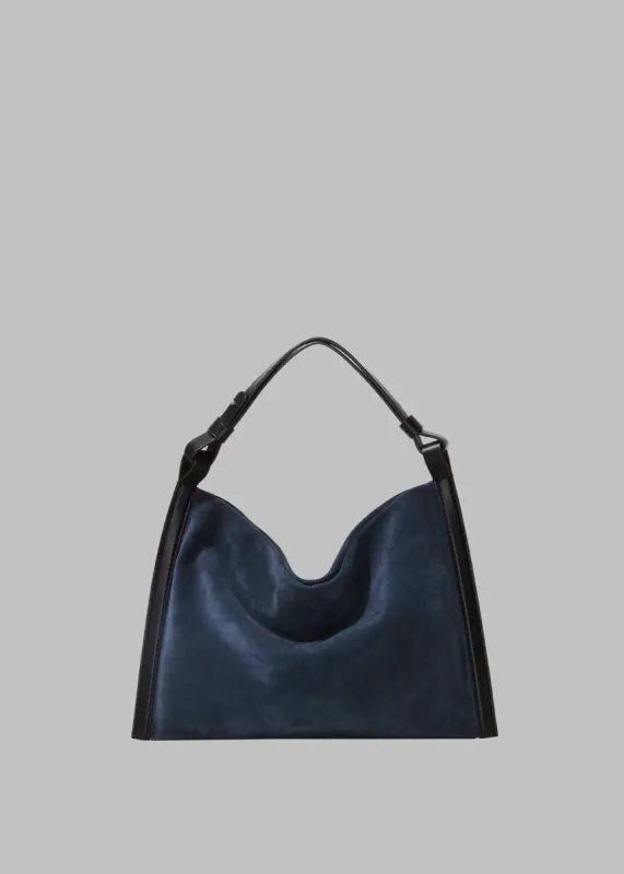 Proenza Schouler White Label Suede Minetta Bag - Navy/Black sold by Frankie Shop
