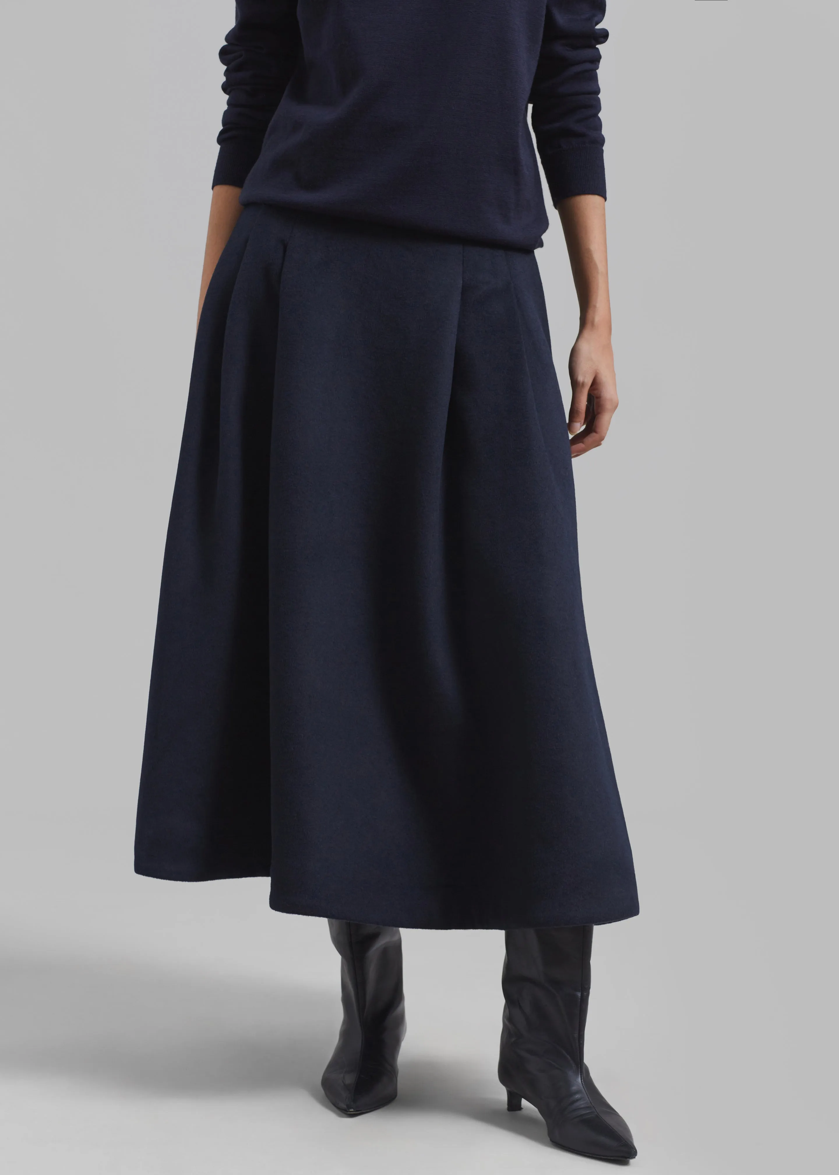 Leila Flared Skirt - Navy sold by Frankie Shop product image thumbnail 5