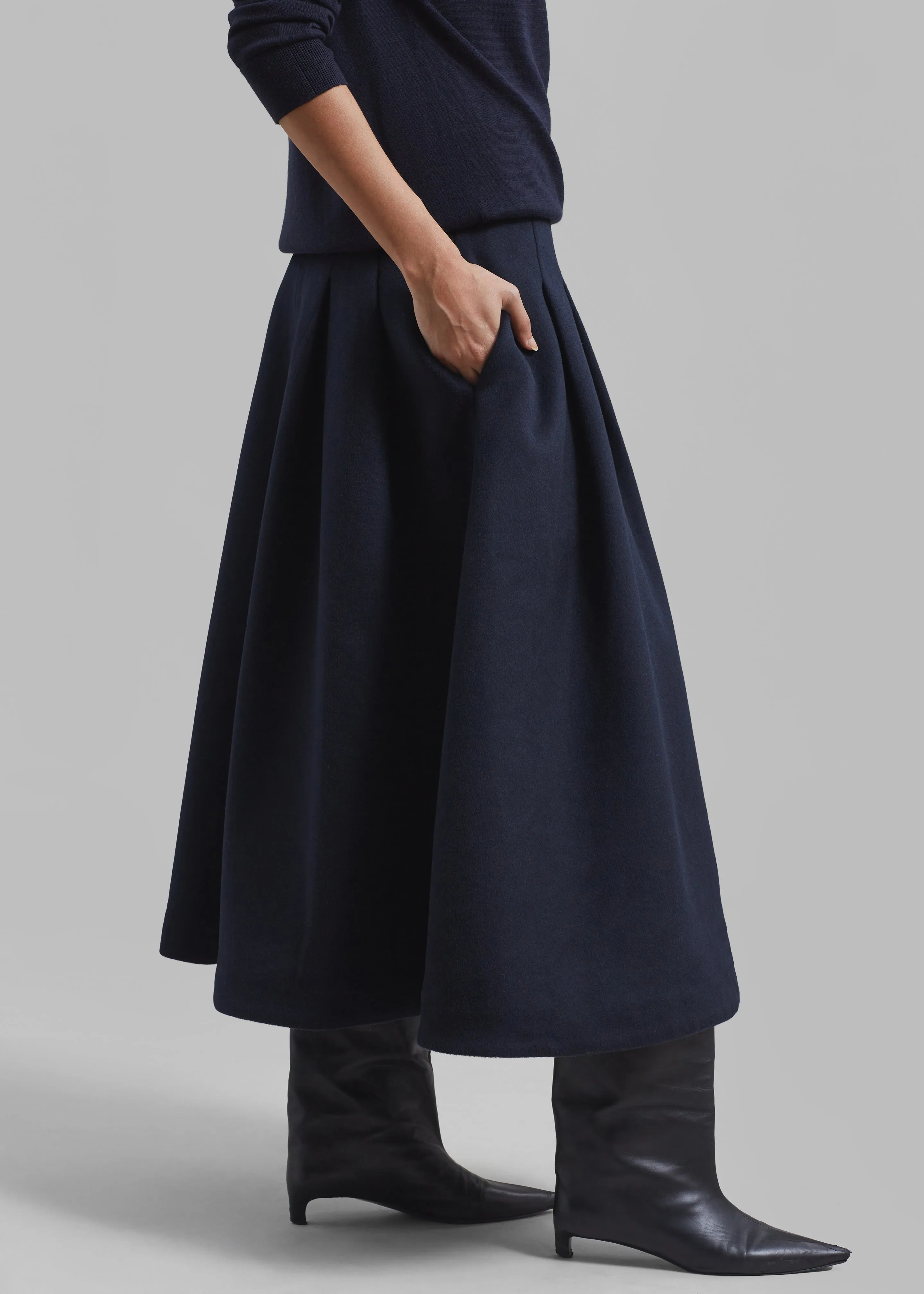 Leila Flared Skirt - Navy sold by Frankie Shop product image thumbnail 2