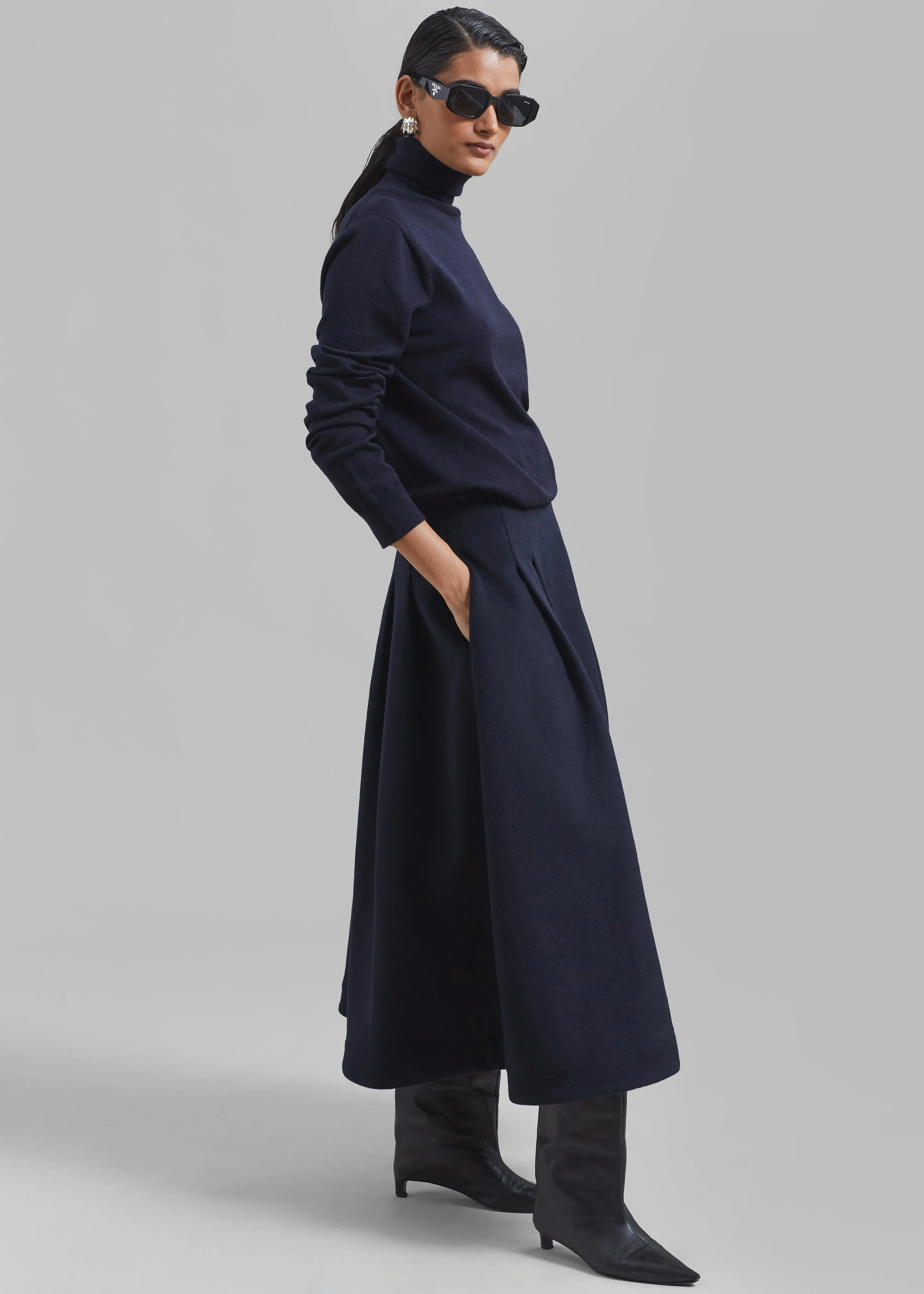 Leila Flared Skirt - Navy sold by Frankie Shop product image thumbnail 4