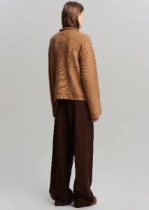 JW Anderson Asymmetrical Zip Neckline Jumper - Camel sold by Frankie Shop