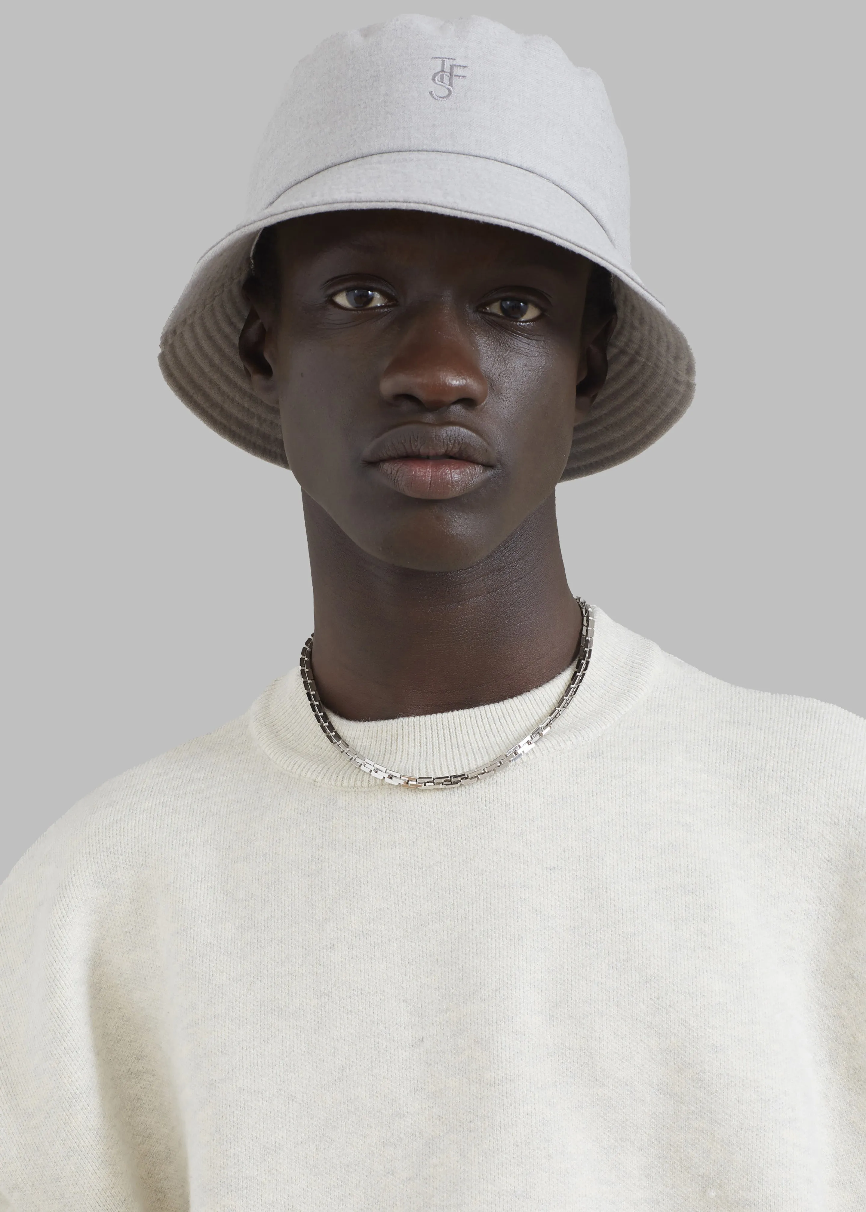 TFS Solid Flannel Bucket Hat - Light Grey sold by Frankie Shop product image thumbnail 2