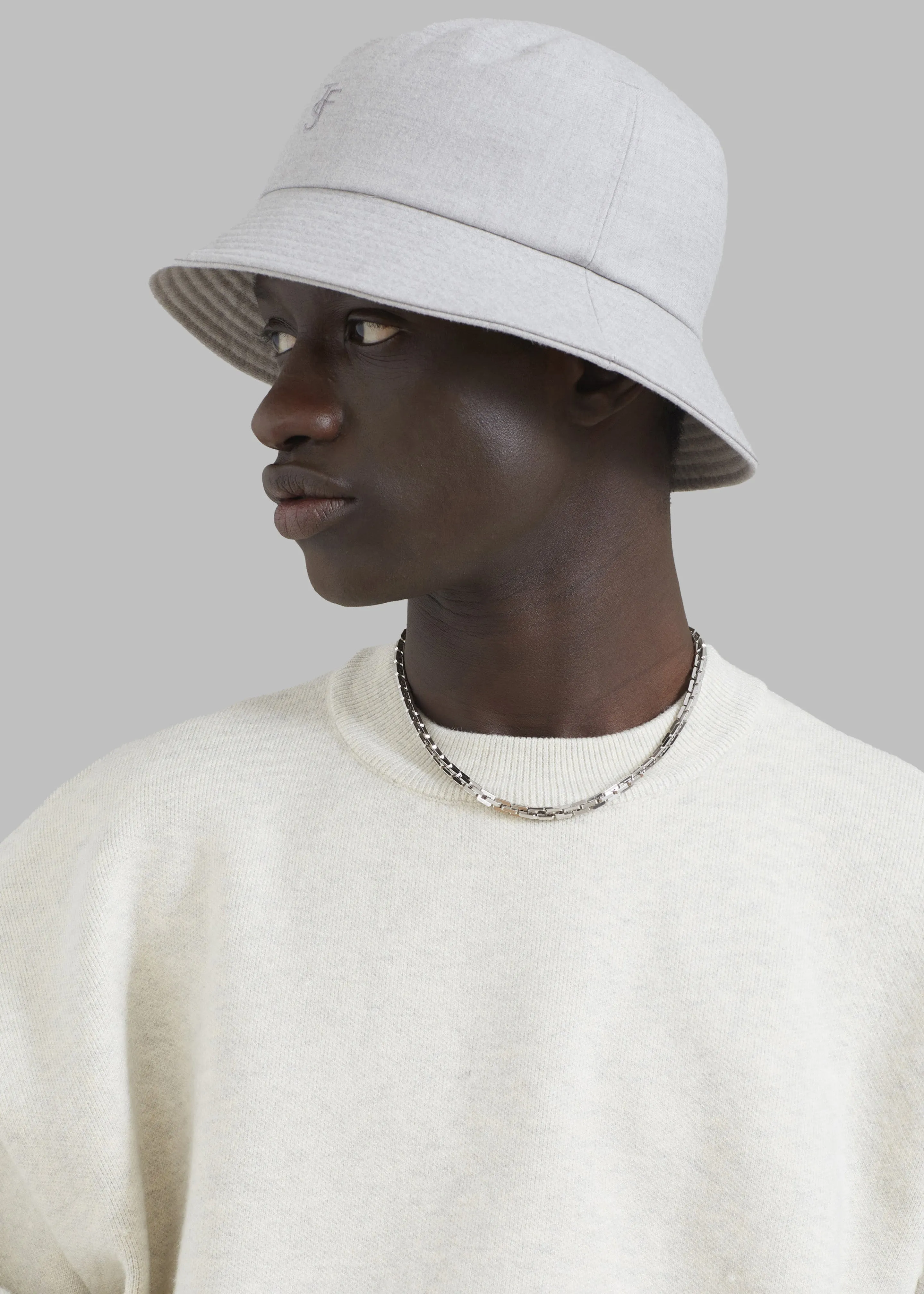 TFS Solid Flannel Bucket Hat - Light Grey sold by Frankie Shop product image thumbnail 3