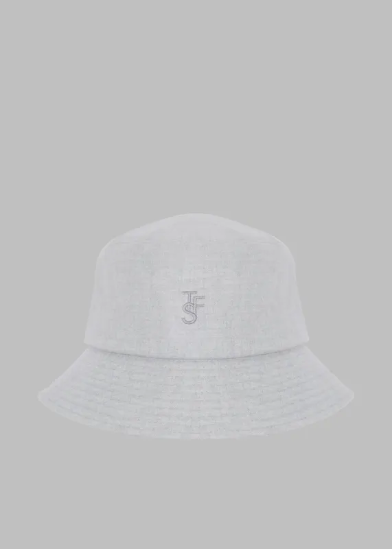 TFS Solid Flannel Bucket Hat - Light Grey made by Frankie Shop