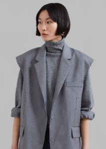 Senol Blazer Vest - Grey sold by Frankie Shop
